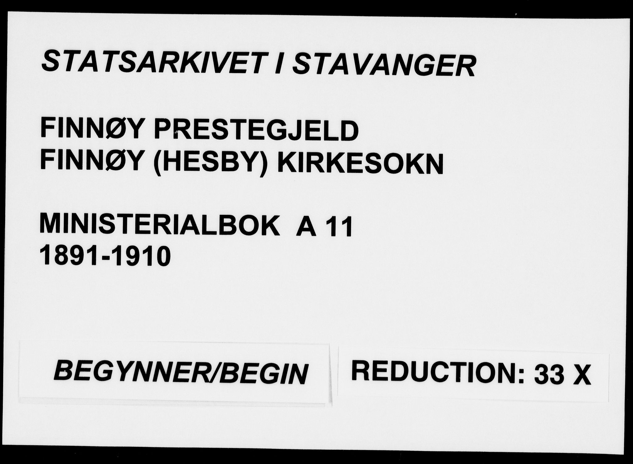Finnøy sokneprestkontor, SAST/A-101825/H/Ha/Haa/L0011: Parish register (official) no. A 11, 1891-1910