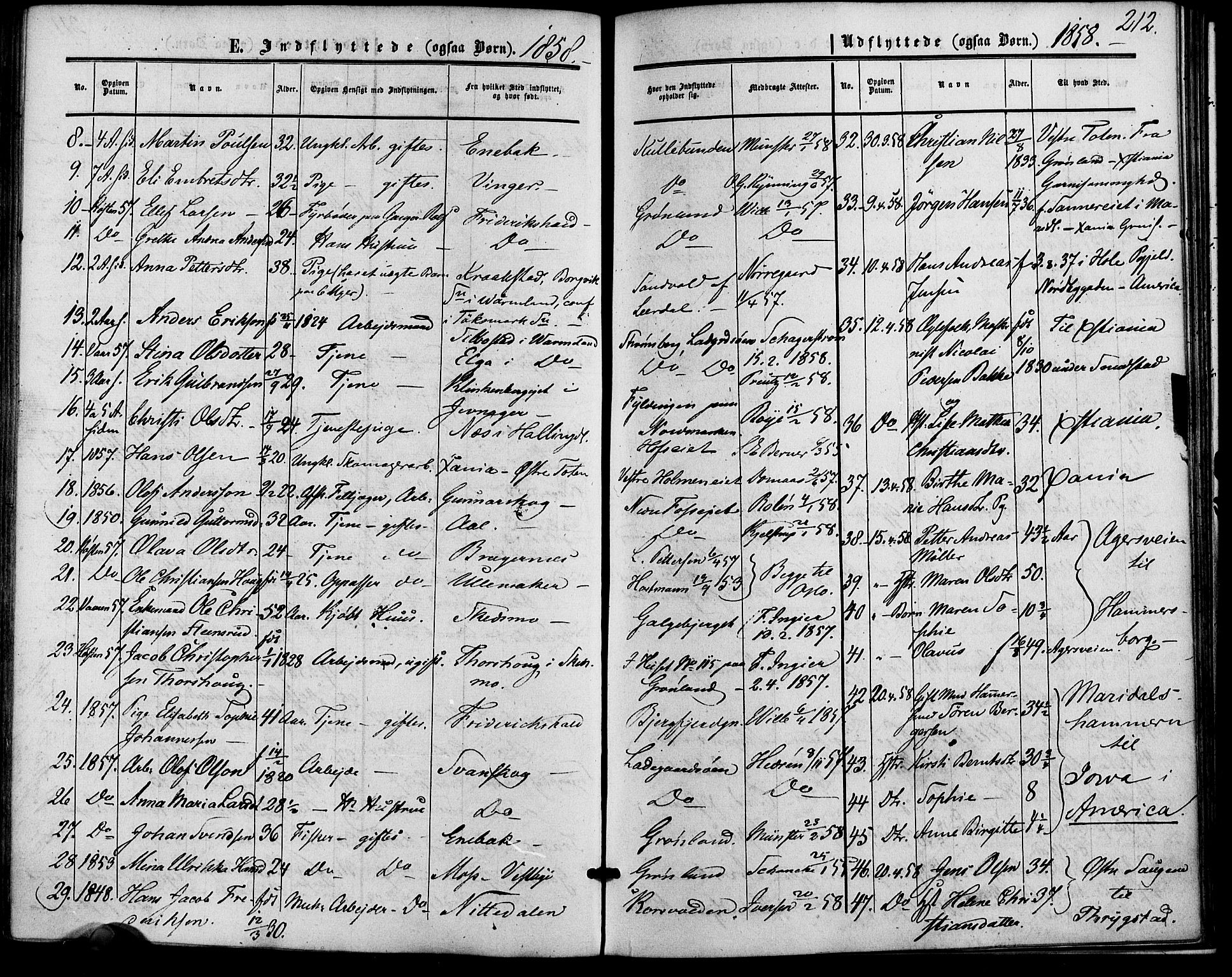 Vestre Aker prestekontor Kirkebøker, SAO/A-10025/F/Fa/L0001: Parish register (official) no. 1, 1853-1858, p. 212