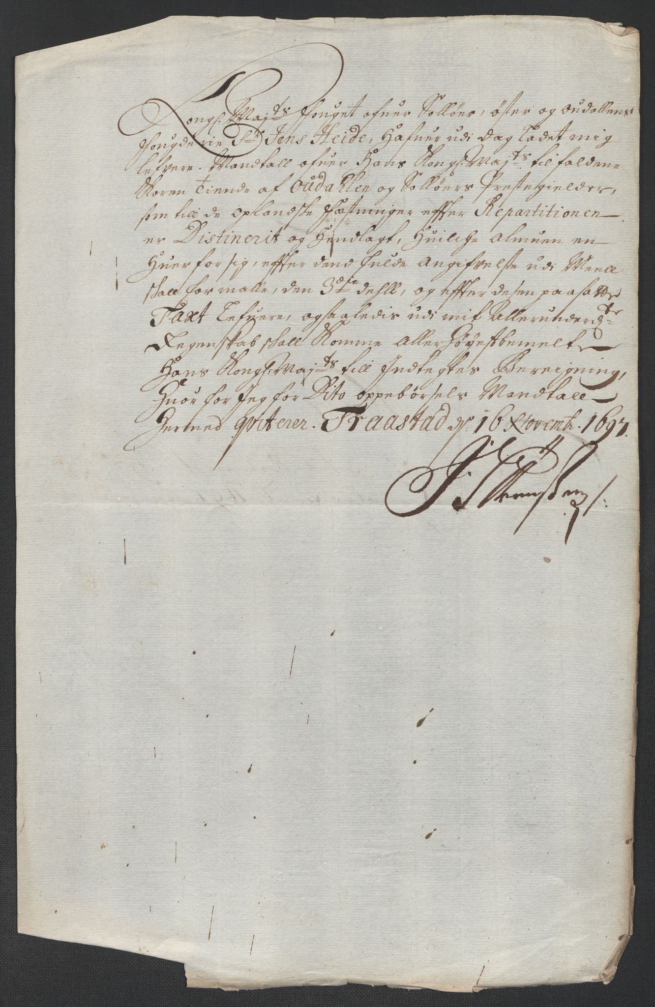 Rentekammeret inntil 1814, Reviderte regnskaper, Fogderegnskap, RA/EA-4092/R13/L0835: Fogderegnskap Solør, Odal og Østerdal, 1697, p. 240