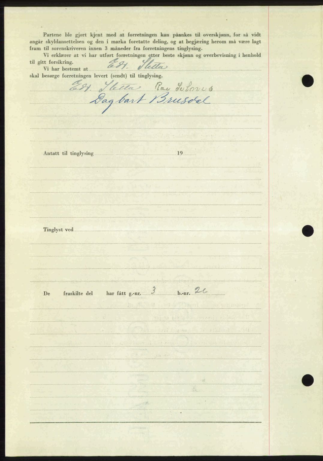 Romsdal sorenskriveri, SAT/A-4149/1/2/2C: Mortgage book no. A24, 1947-1947, Diary no: : 2805/1947