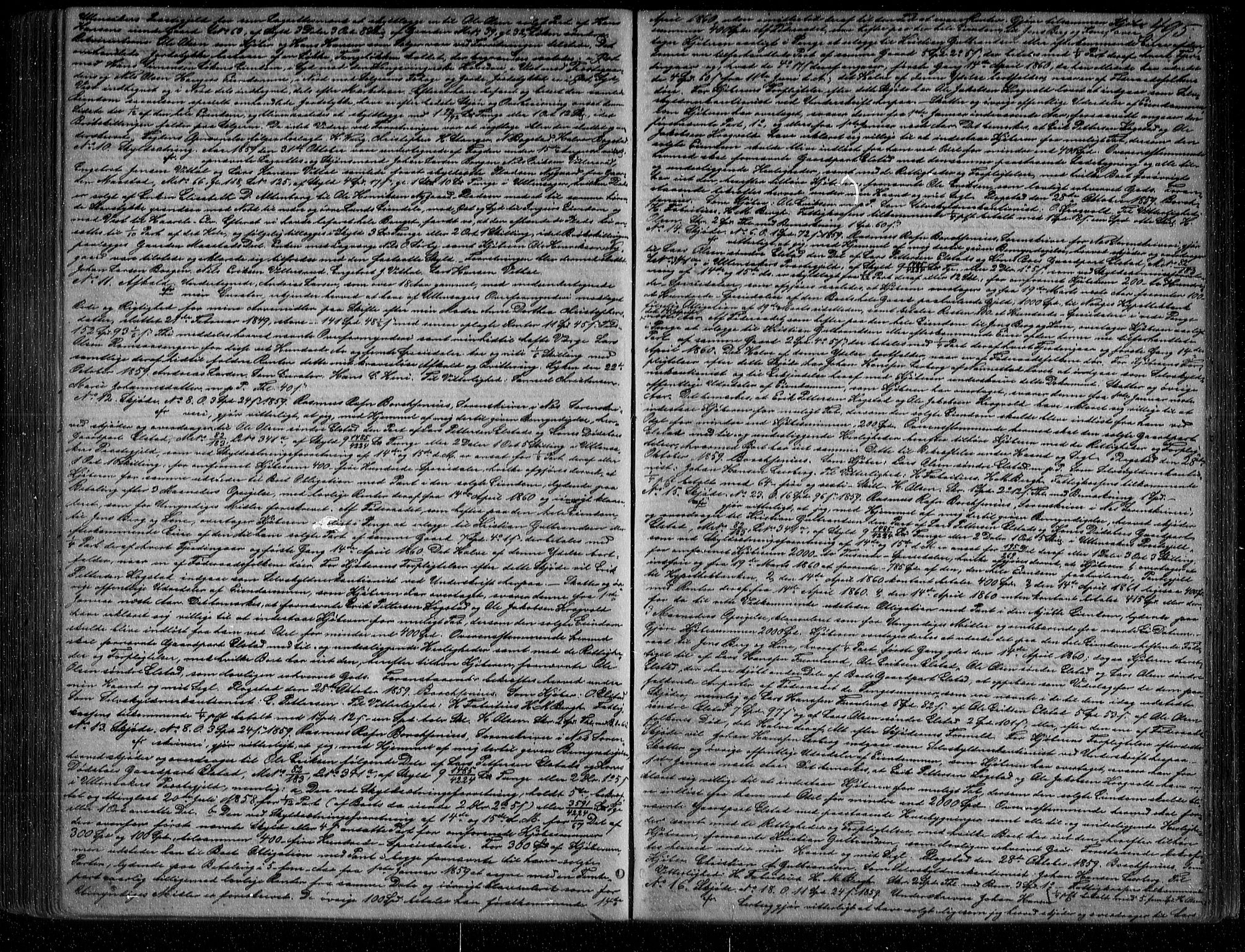 Nes tingrett, SAO/A-10548/G/Gb/Gba/L0012.a: Mortgage book no. 11, 1853-1861, p. 495
