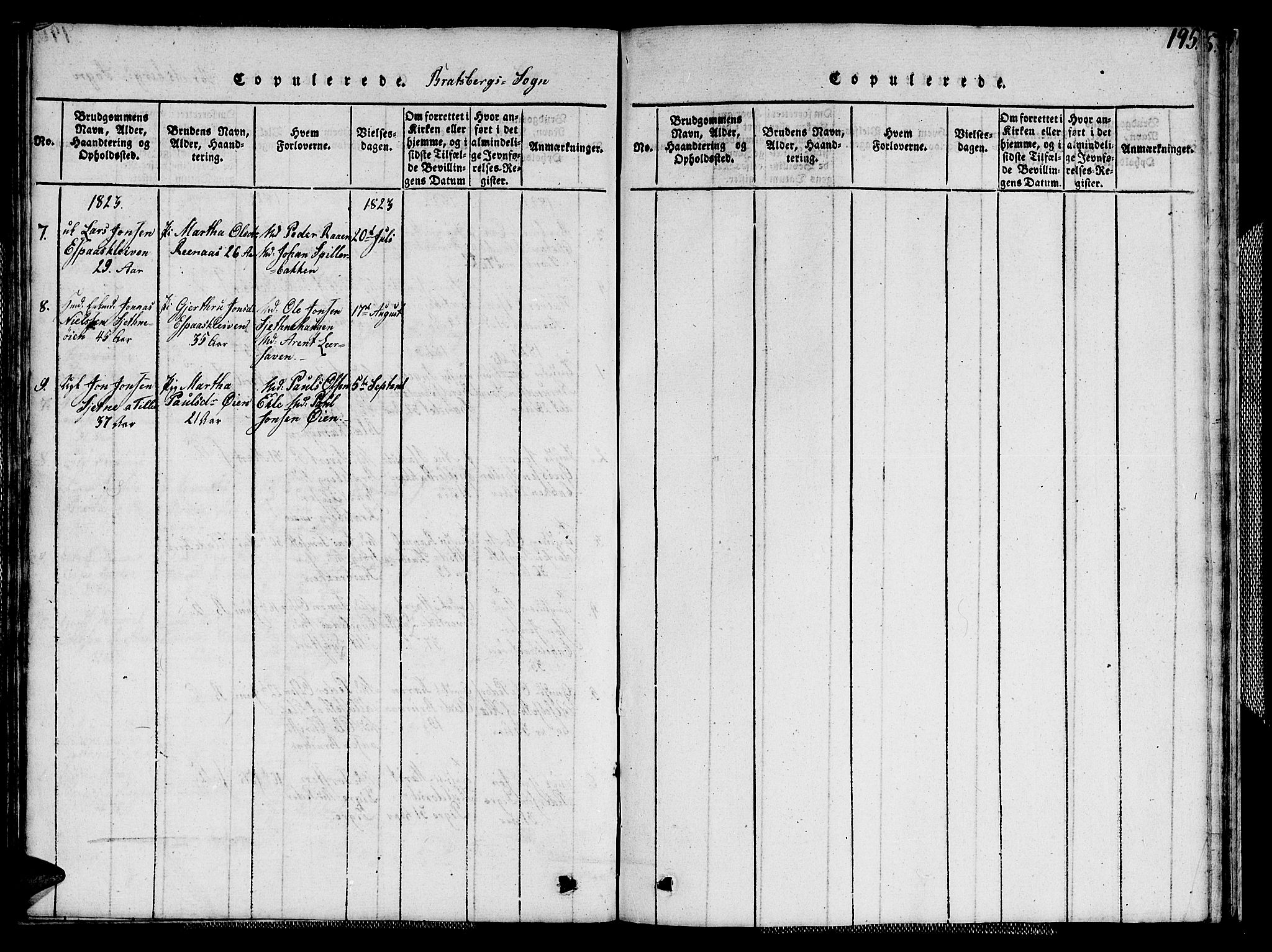 Ministerialprotokoller, klokkerbøker og fødselsregistre - Sør-Trøndelag, SAT/A-1456/608/L0336: Parish register (copy) no. 608C02, 1817-1827, p. 195