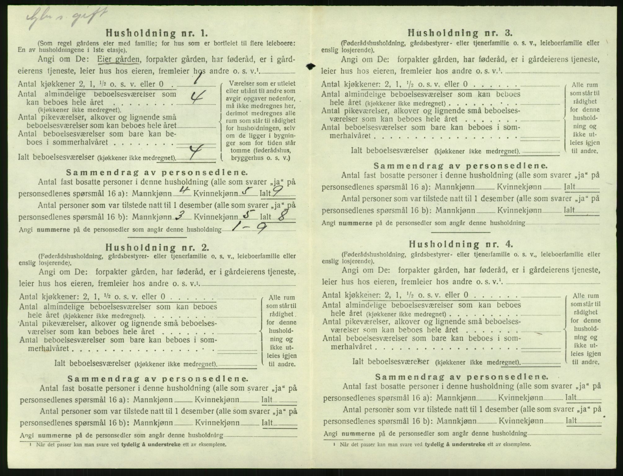 SAK, 1920 census for Gjerstad, 1920, p. 890