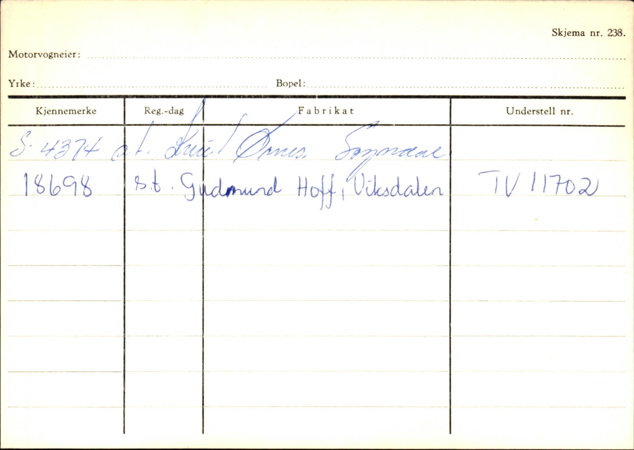 Statens vegvesen, Sogn og Fjordane vegkontor, AV/SAB-A-5301/4/F/L0124: Eigarregister Sogndal A-U, 1945-1975, p. 529