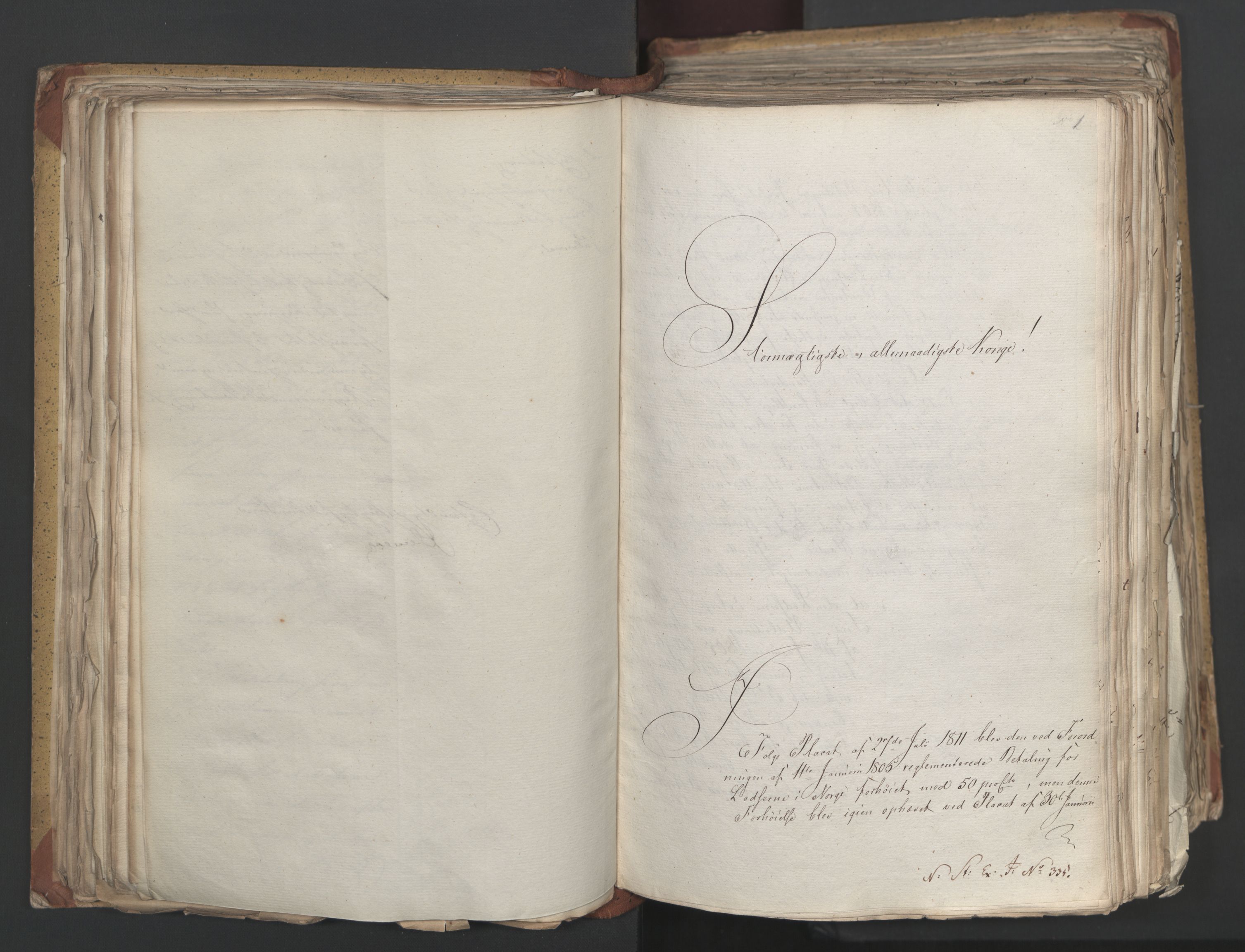 Statsrådsavdelingen i Stockholm, AV/RA-S-1003/D/Da/L0002: Regjeringsinnstillinger nr. 263-518, 1815, p. 143