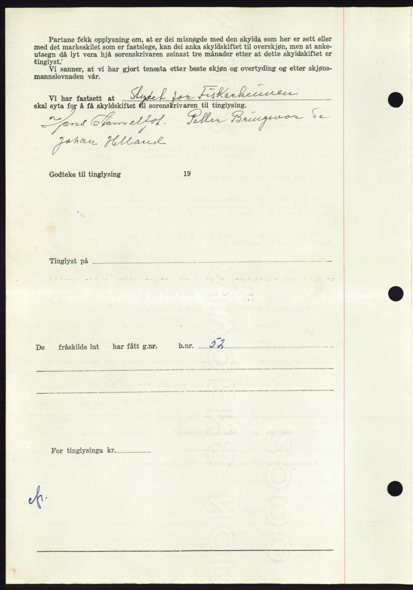 Søre Sunnmøre sorenskriveri, AV/SAT-A-4122/1/2/2C/L0100: Mortgage book no. 26A, 1954-1955, Diary no: : 981/1955