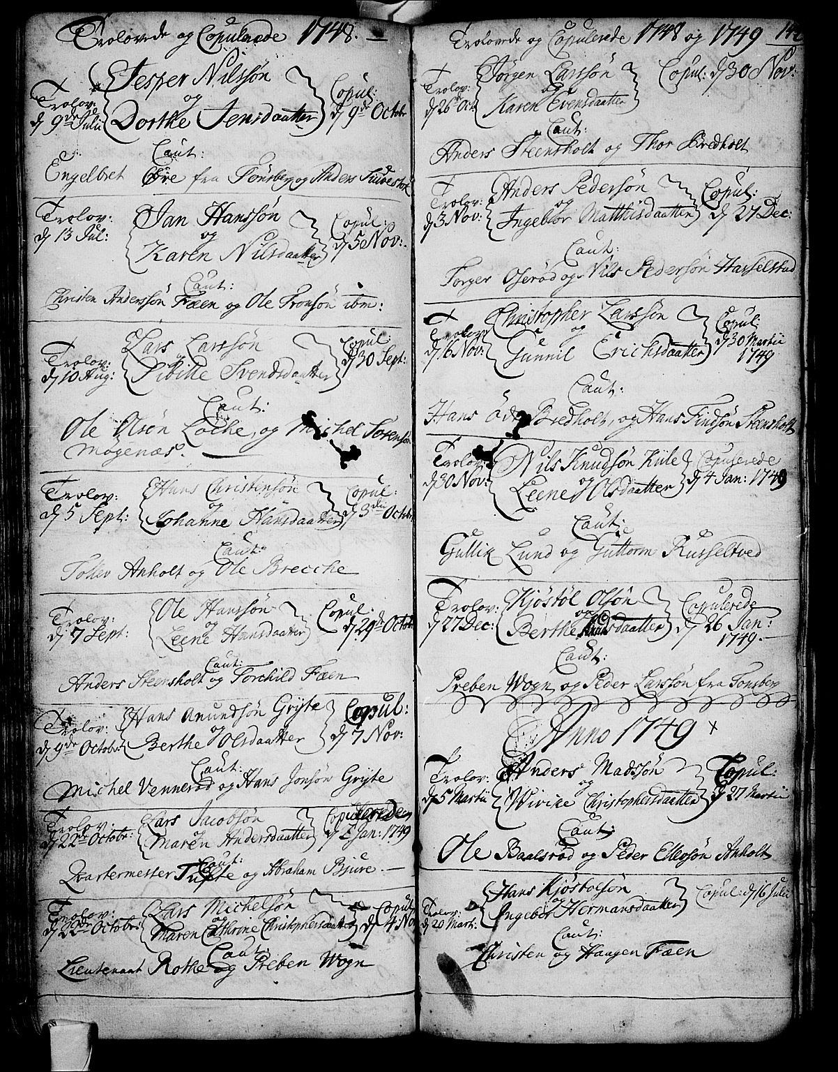 Stokke kirkebøker, AV/SAKO-A-320/F/Fa/L0002: Parish register (official) no. I 2, 1732-1770, p. 144