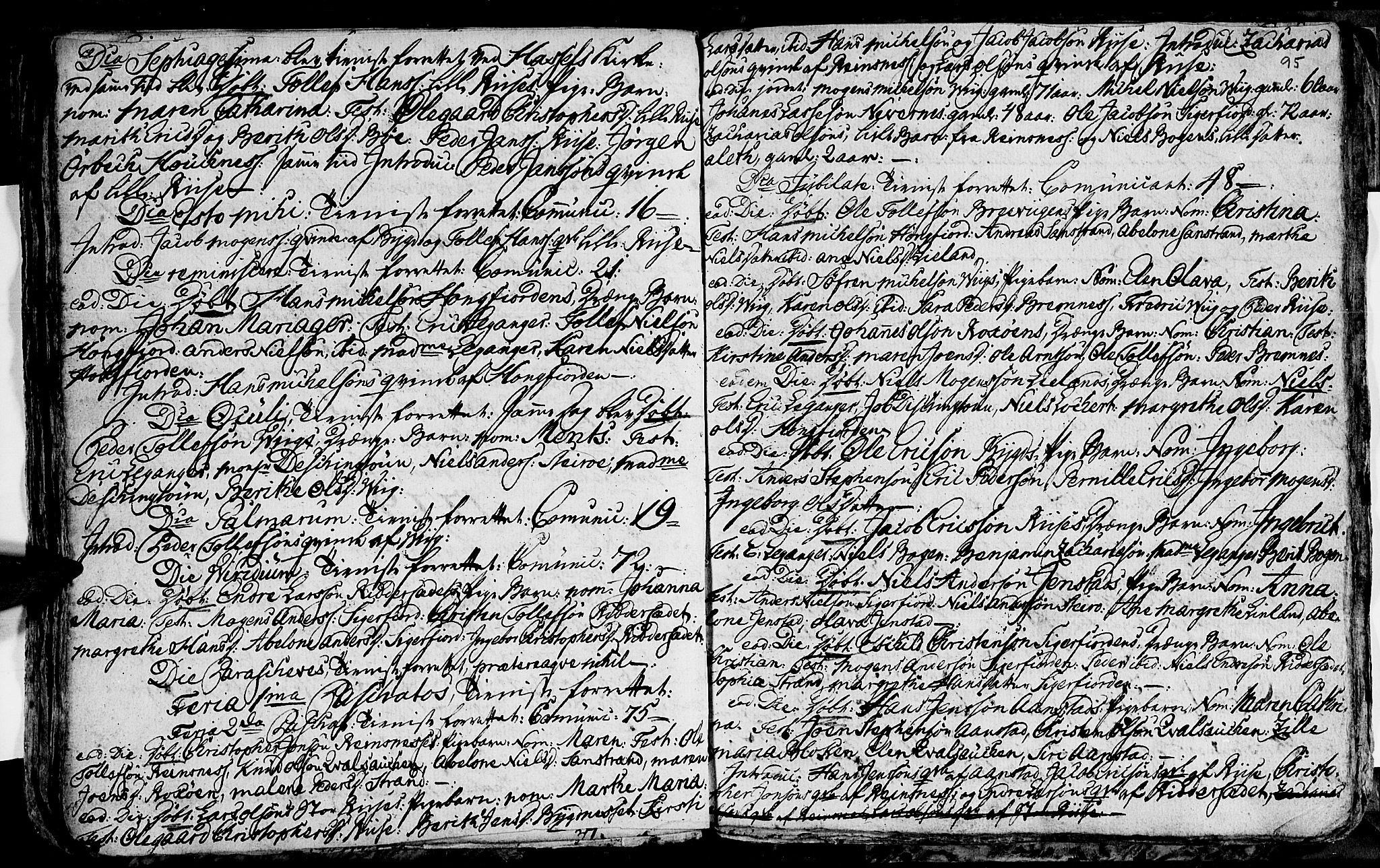 Ministerialprotokoller, klokkerbøker og fødselsregistre - Nordland, SAT/A-1459/895/L1366: Parish register (official) no. 895A01, 1730-1794, p. 95