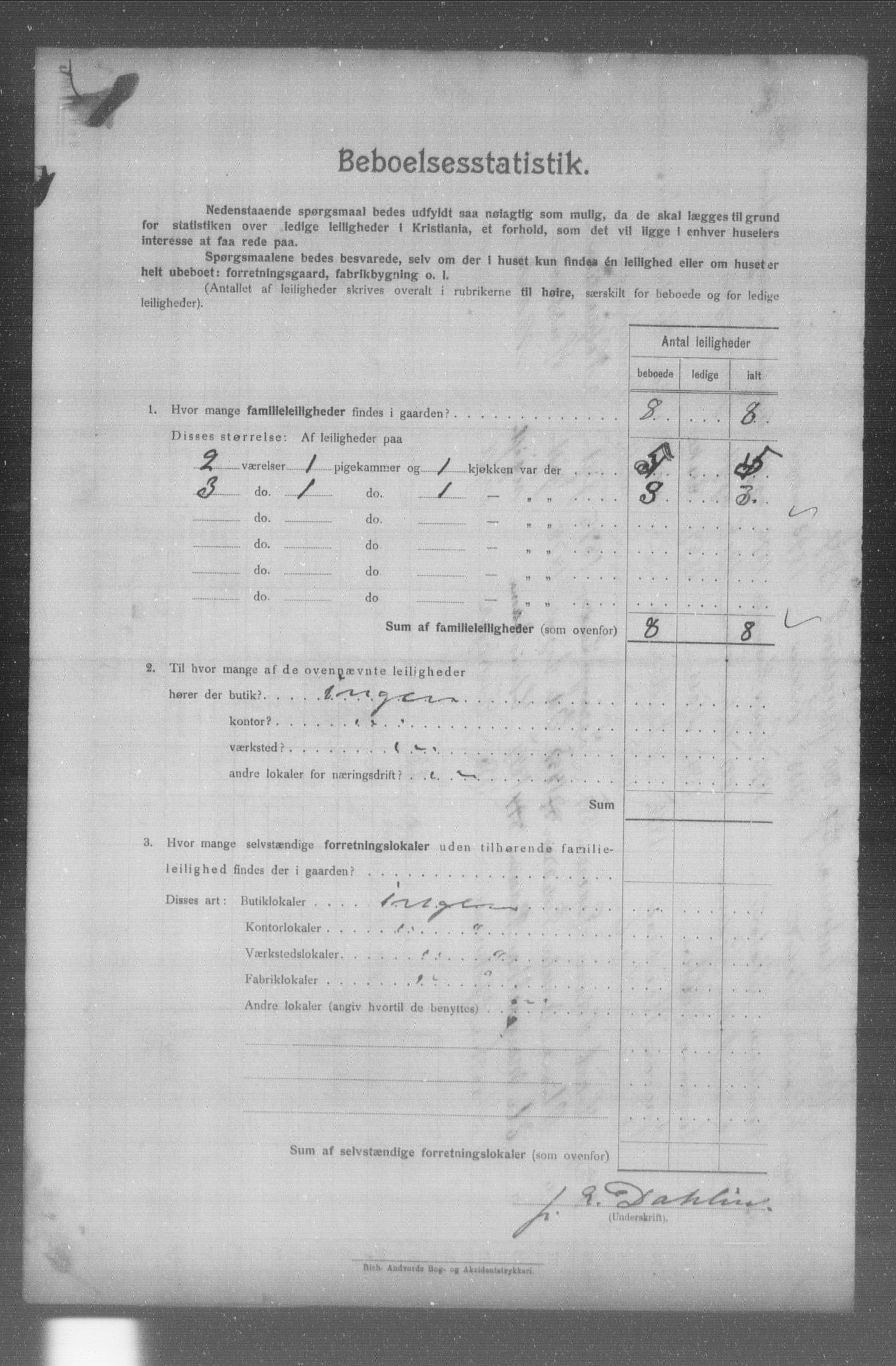 OBA, Municipal Census 1904 for Kristiania, 1904, p. 3571