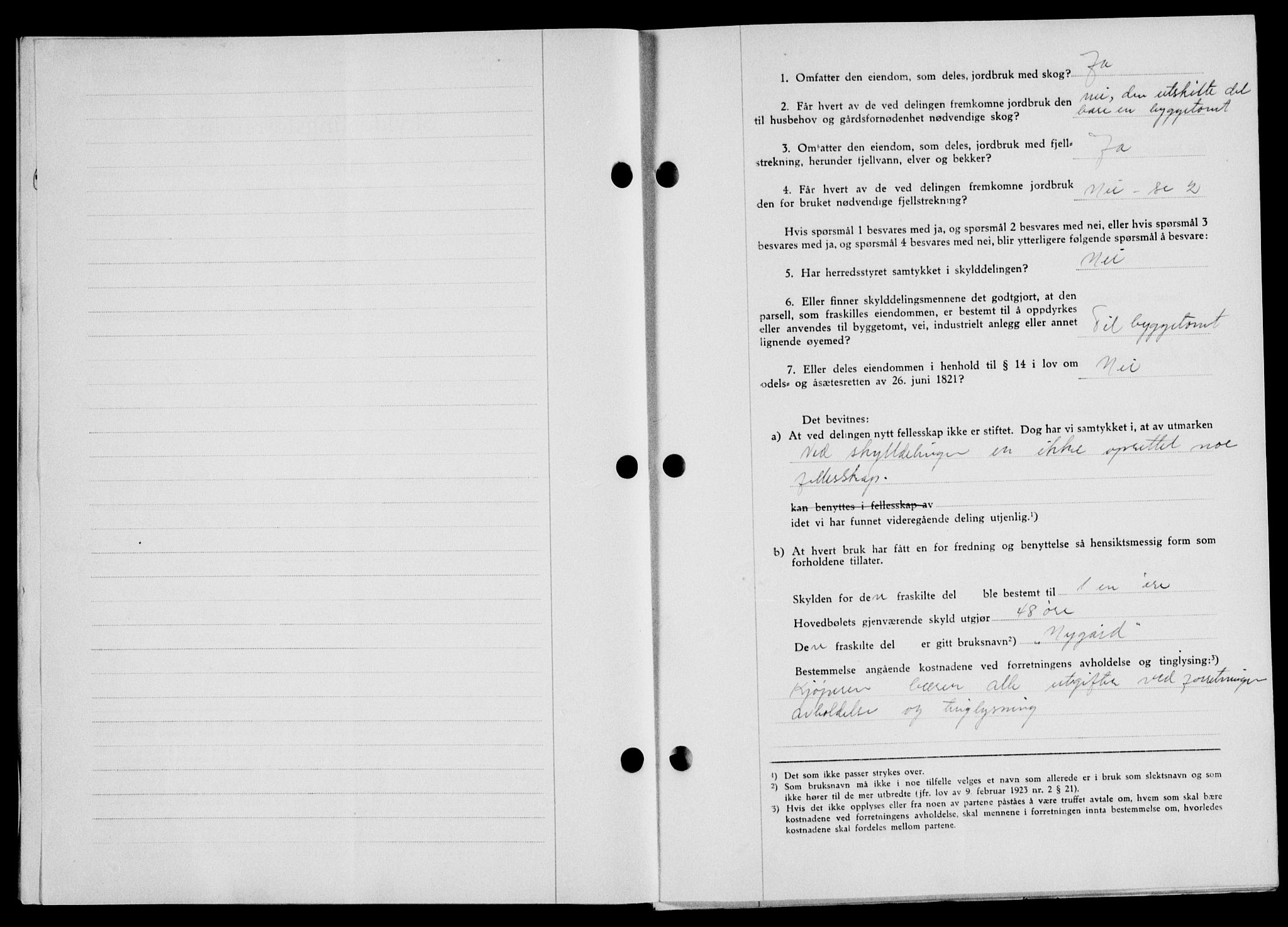 Lofoten sorenskriveri, SAT/A-0017/1/2/2C/L0010a: Mortgage book no. 10a, 1942-1943, Diary no: : 987/1942