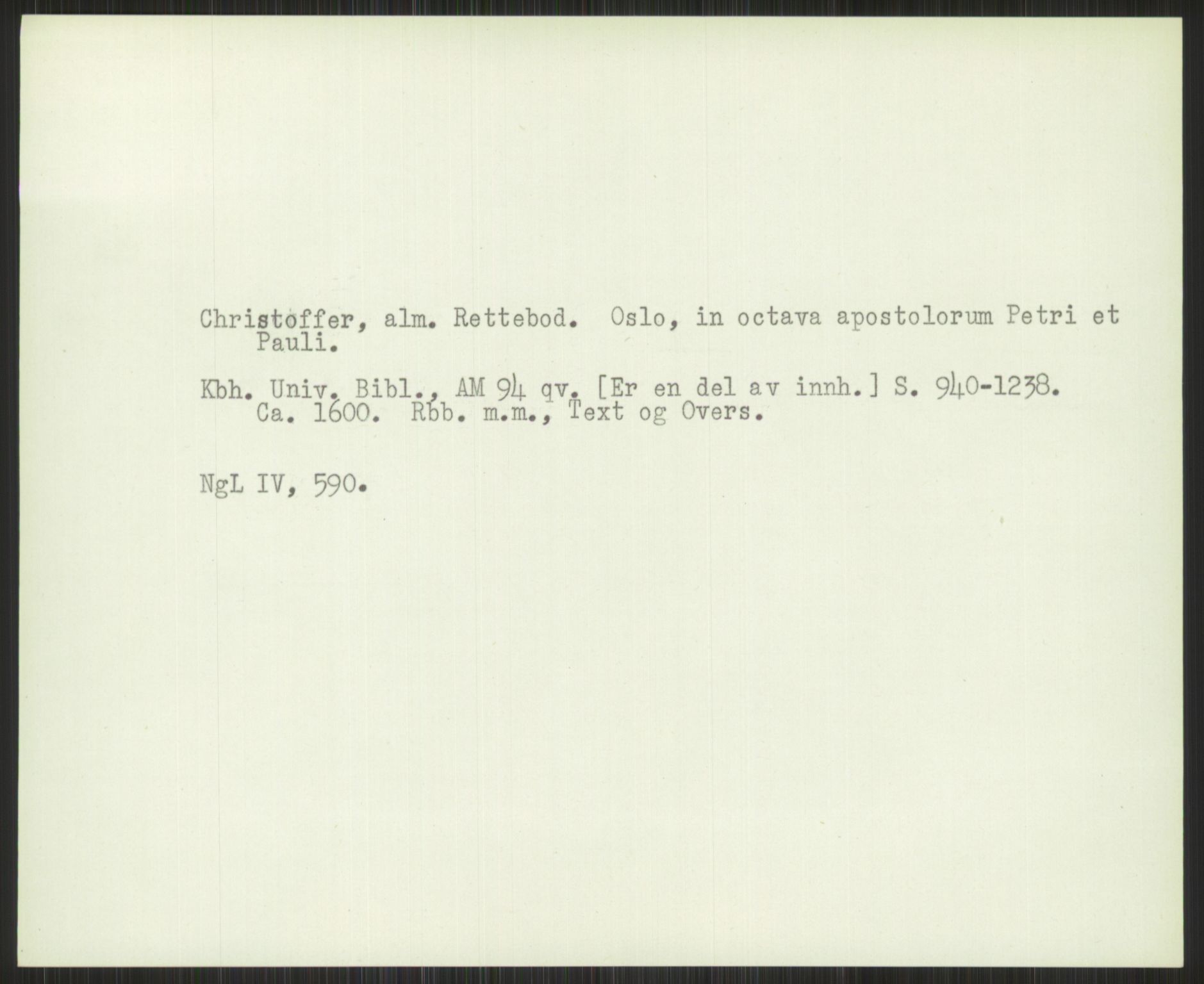 Norsk Historisk Kjeldeskrift-Institutt (NHKI), AV/RA-S-6117/G/Gc/L0030: Tematisk register til Gustav Storms håndskriftbeskrivelser i NgL bd. IV, 1381-1480, p. 343