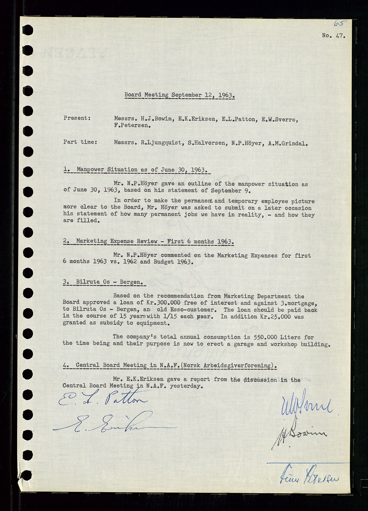 Pa 0982 - Esso Norge A/S, AV/SAST-A-100448/A/Aa/L0001/0004: Den administrerende direksjon Board minutes (styrereferater) / Den administrerende direksjon Board minutes (styrereferater), 1963-1964, p. 197