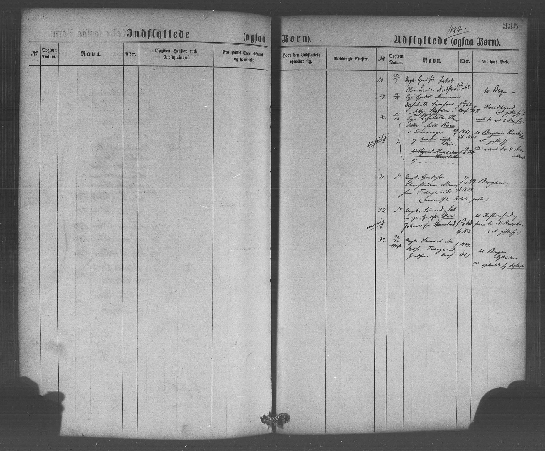 Os sokneprestembete, SAB/A-99929: Parish register (official) no. A 18, 1874-1884, p. 335