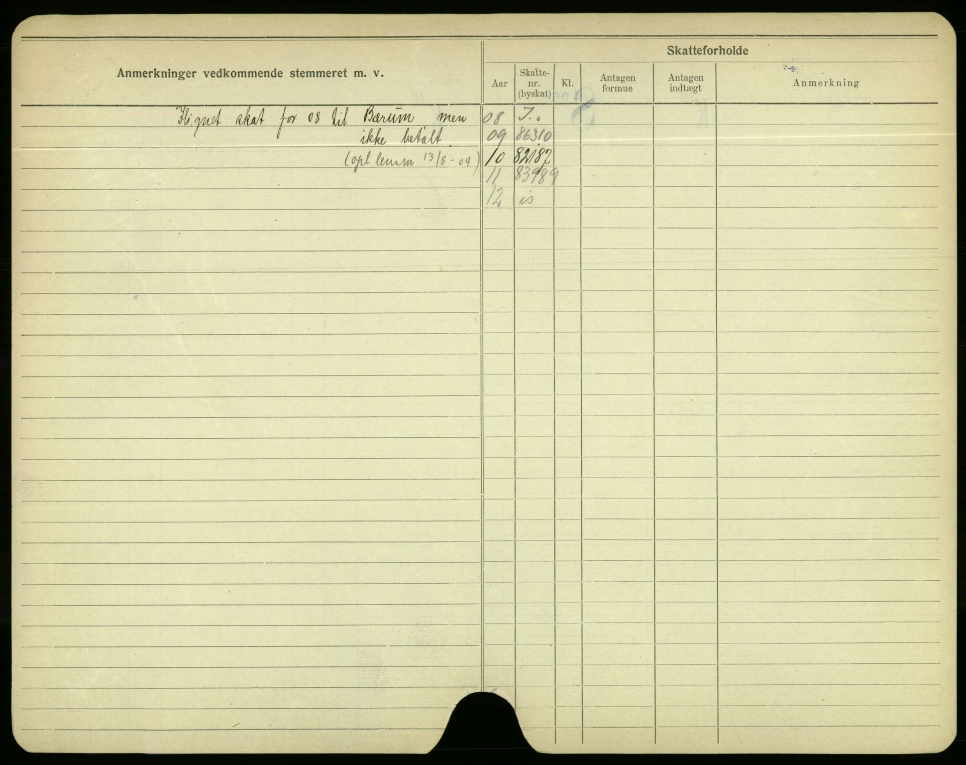 Oslo folkeregister, Registerkort, AV/SAO-A-11715/F/Fa/Fac/L0003: Menn, 1906-1914, p. 811b