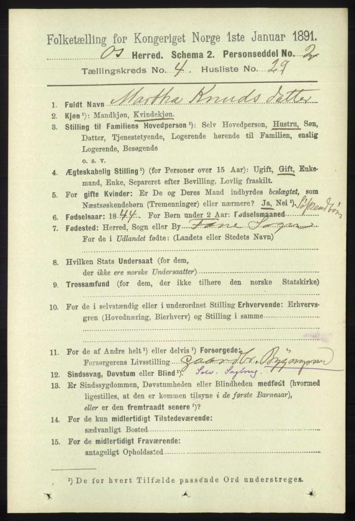 RA, 1891 census for 1243 Os, 1891, p. 1074