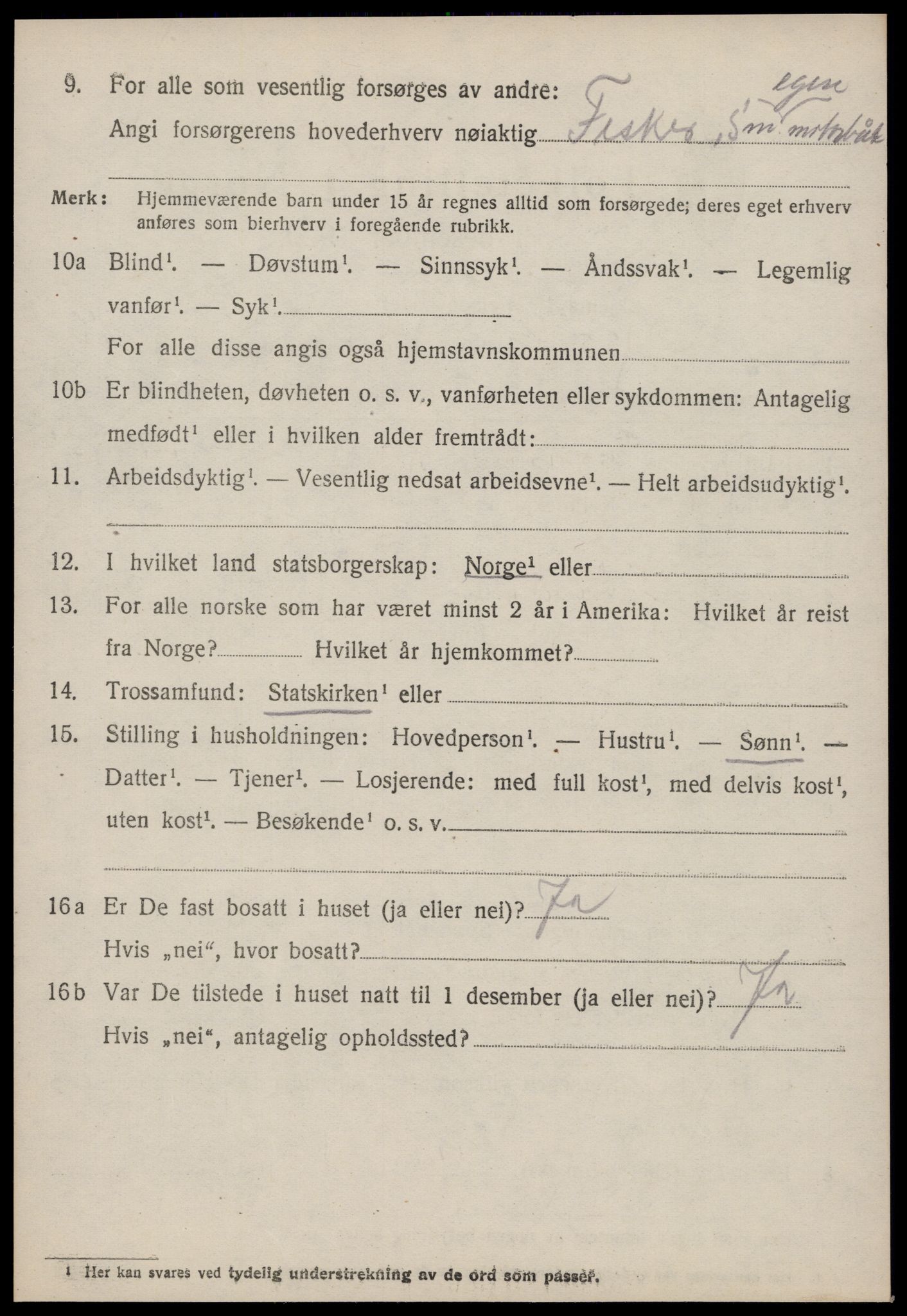 SAT, 1920 census for Aukra, 1920, p. 6156