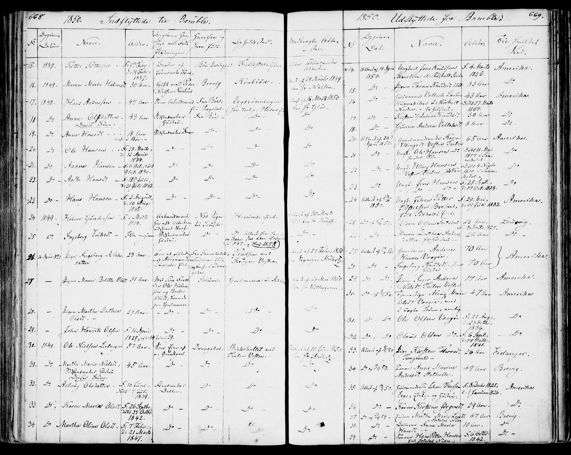 Bamble kirkebøker, SAKO/A-253/F/Fa/L0004: Parish register (official) no. I 4, 1834-1853, p. 668-669