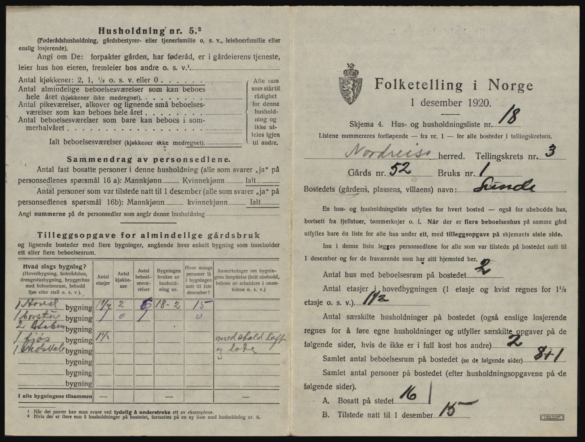 SATØ, 1920 census for Nordreisa, 1920, p. 165