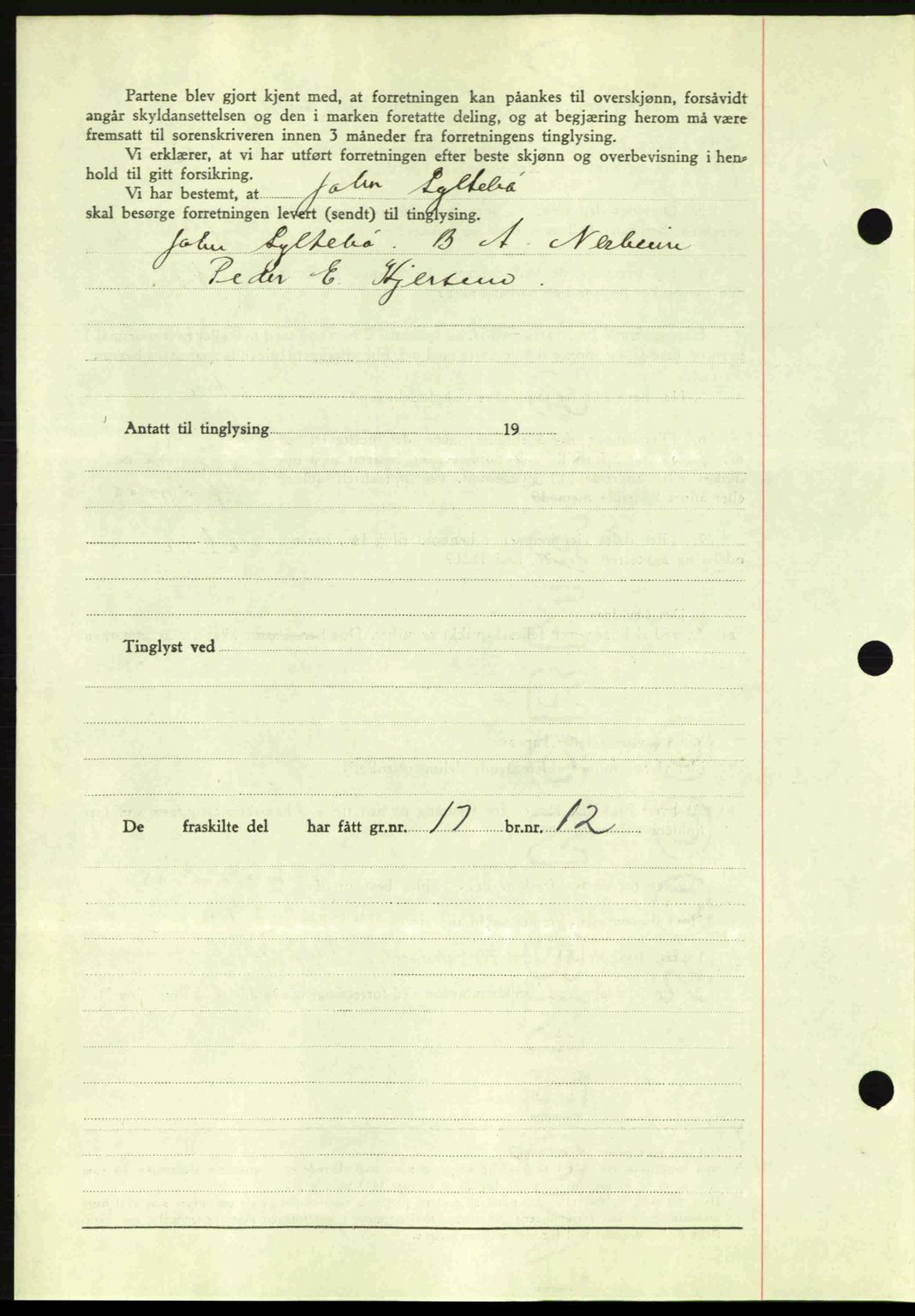 Romsdal sorenskriveri, SAT/A-4149/1/2/2C: Mortgage book no. A3, 1937-1937, Diary no: : 1139/1937