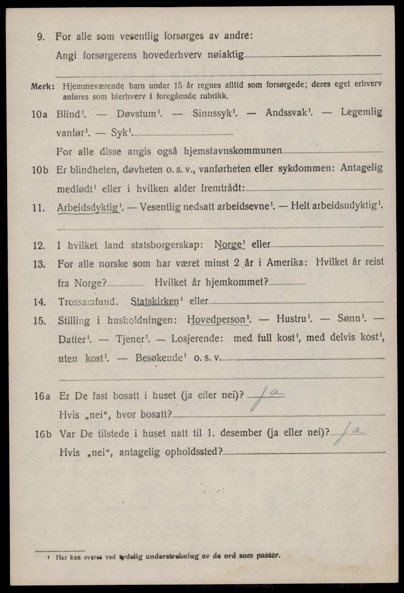 SAKO, 1920 census for Vinje, 1920, p. 2198