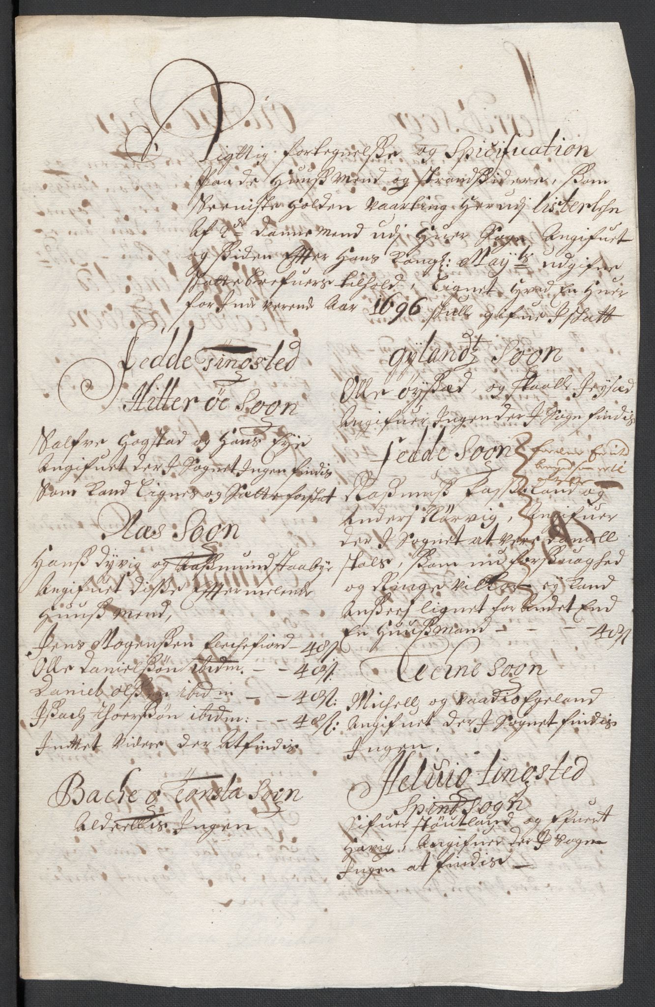 Rentekammeret inntil 1814, Reviderte regnskaper, Fogderegnskap, RA/EA-4092/R43/L2546: Fogderegnskap Lista og Mandal, 1696-1697, p. 61