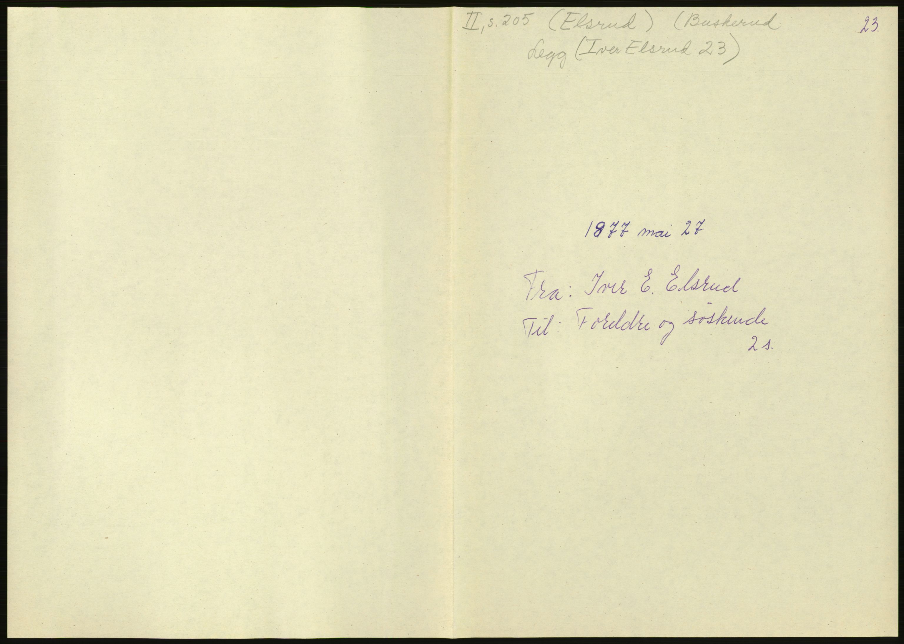 Samlinger til kildeutgivelse, Amerikabrevene, AV/RA-EA-4057/F/L0018: Innlån fra Buskerud: Elsrud, 1838-1914, p. 573