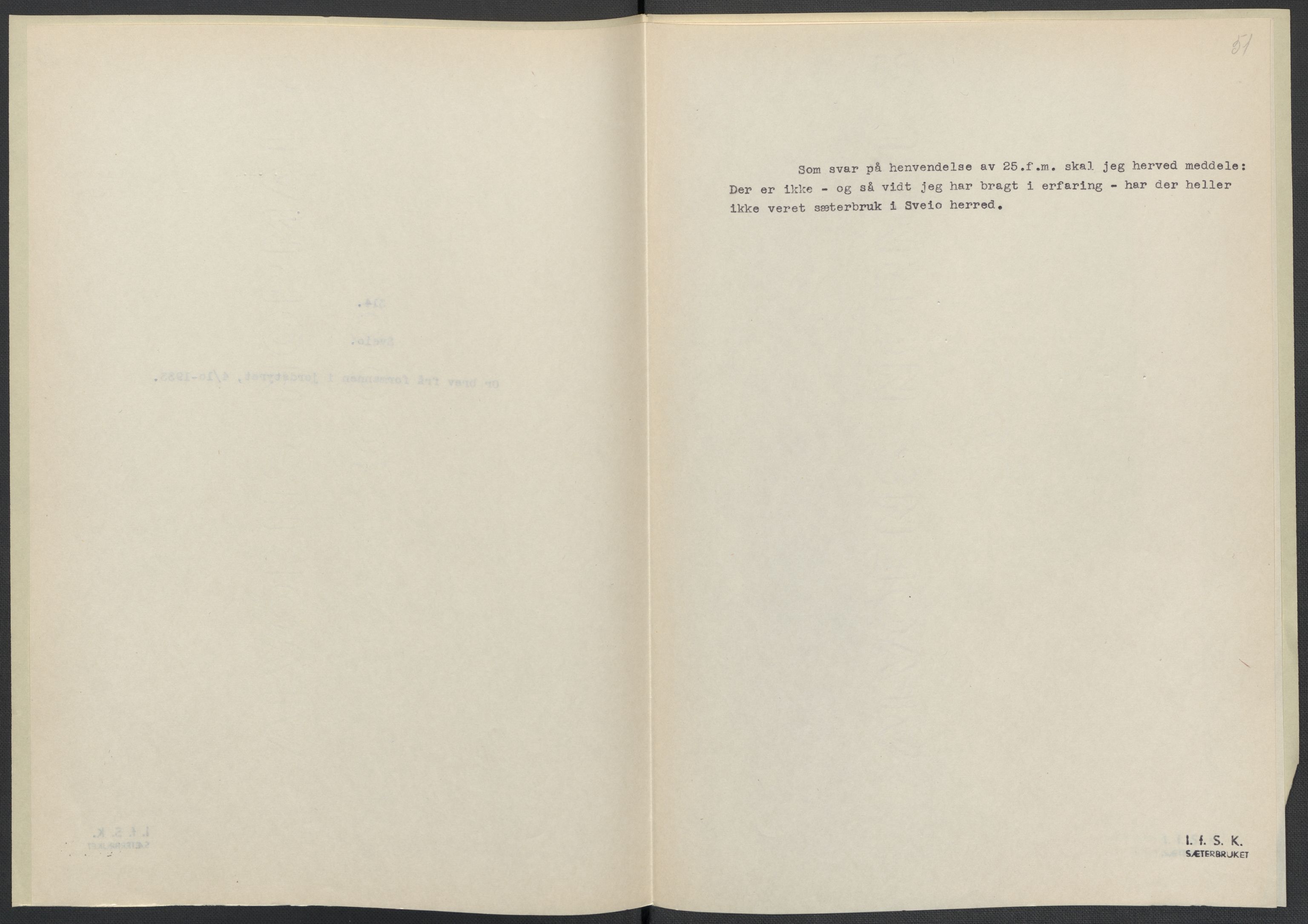 Instituttet for sammenlignende kulturforskning, AV/RA-PA-0424/F/Fc/L0009/0003: Eske B9: / Hordaland (perm XXIV), 1933-1938, p. 51