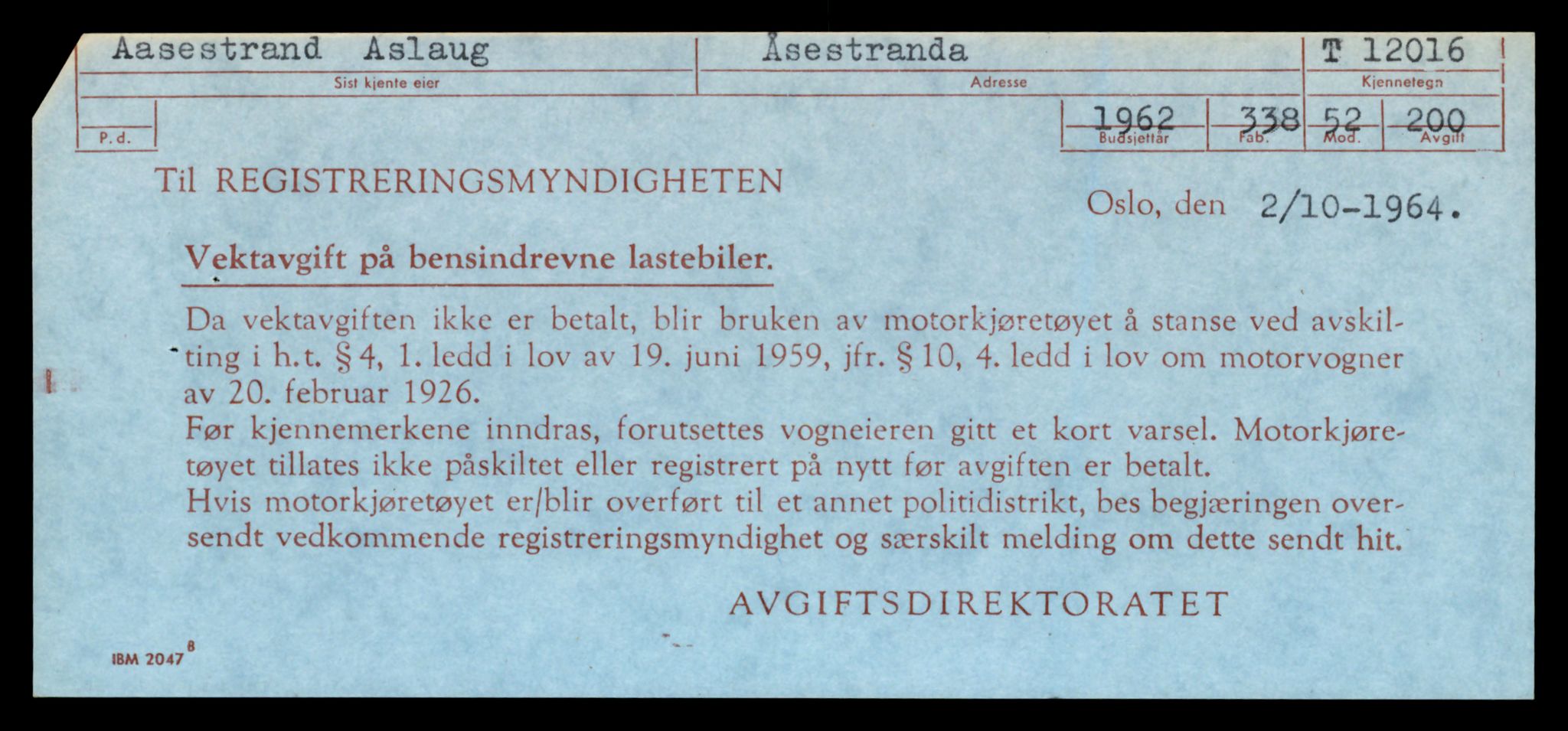 Møre og Romsdal vegkontor - Ålesund trafikkstasjon, AV/SAT-A-4099/F/Fe/L0032: Registreringskort for kjøretøy T 11997 - T 12149, 1927-1998, p. 607