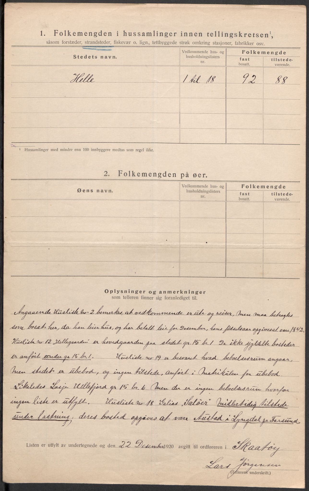 SAKO, 1920 census for Skåtøy, 1920, p. 43