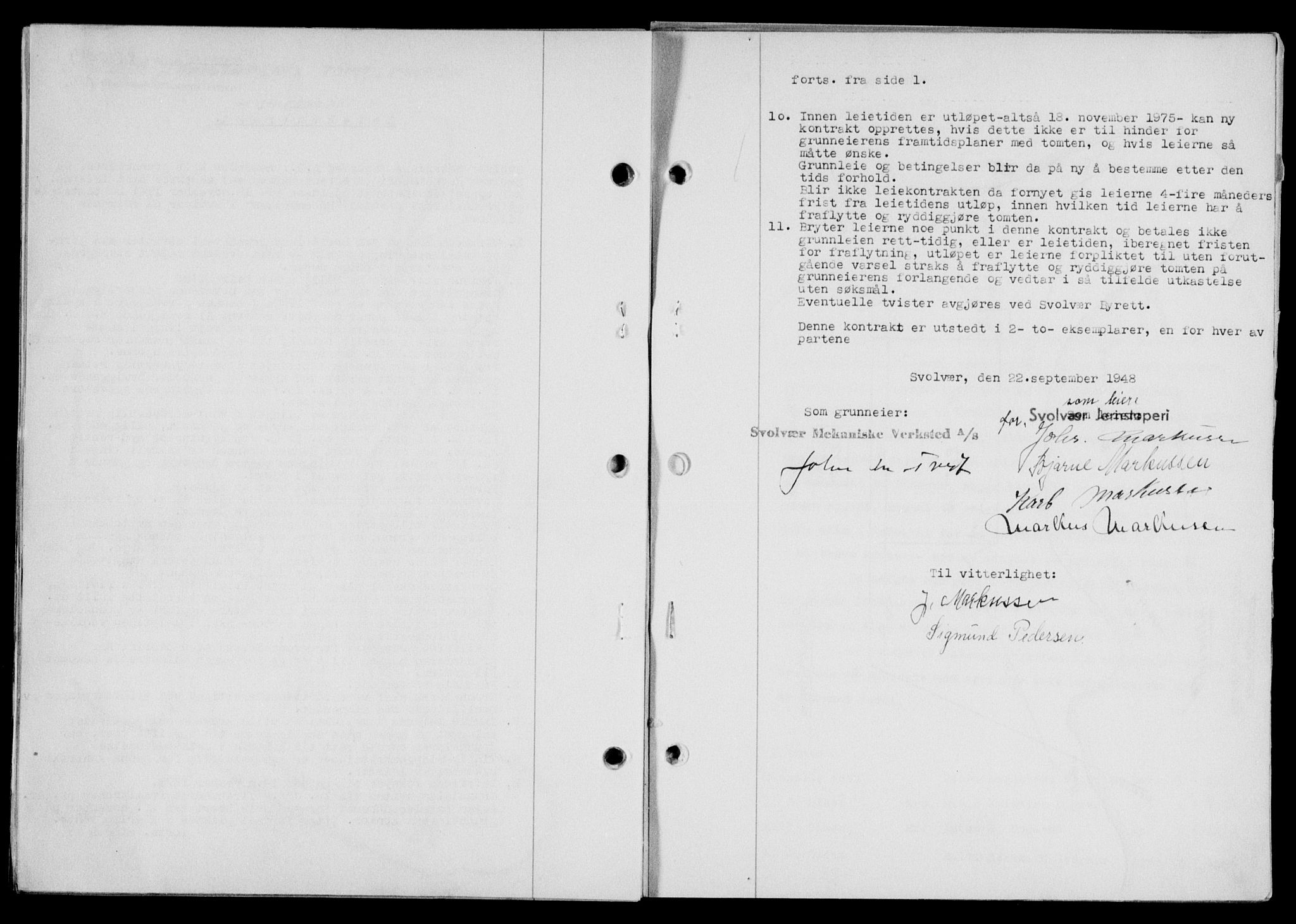 Lofoten sorenskriveri, SAT/A-0017/1/2/2C/L0019a: Mortgage book no. 19a, 1948-1948, Diary no: : 2262/1948
