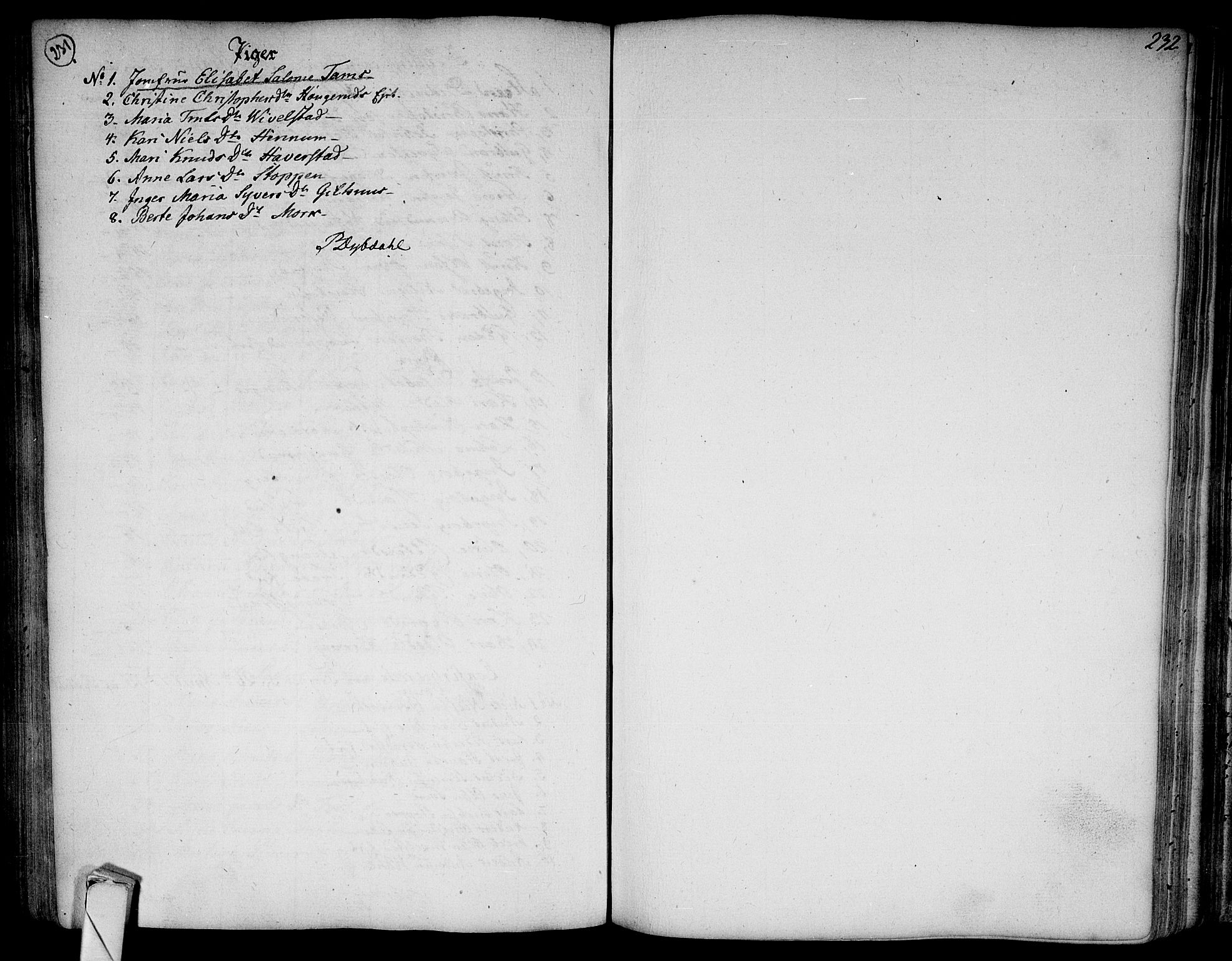 Lier kirkebøker, SAKO/A-230/F/Fa/L0006: Parish register (official) no. I 6, 1777-1794, p. 231-232