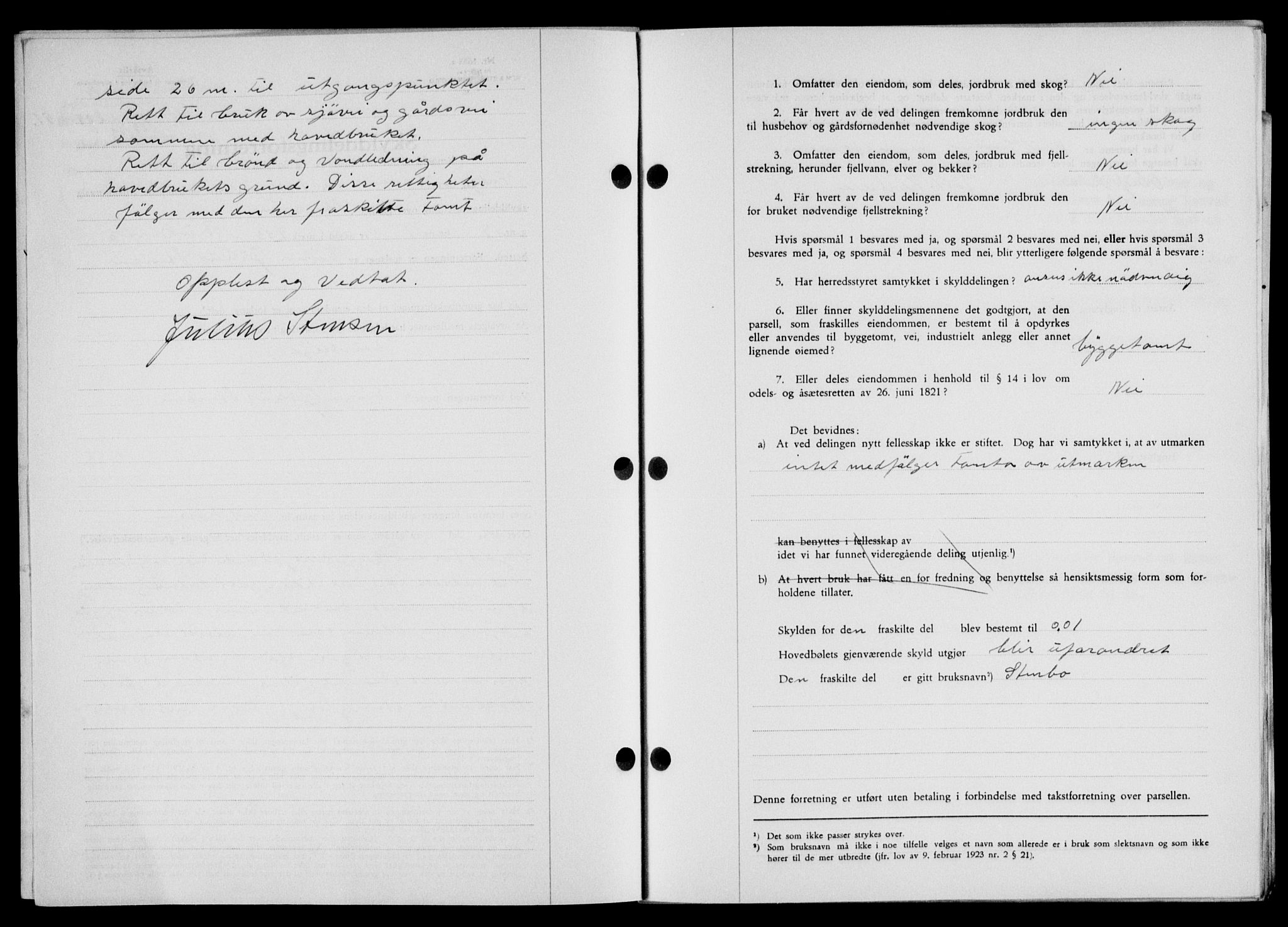 Lofoten sorenskriveri, AV/SAT-A-0017/1/2/2C/L0025a: Mortgage book no. 25a, 1950-1951, Diary no: : 209/1951