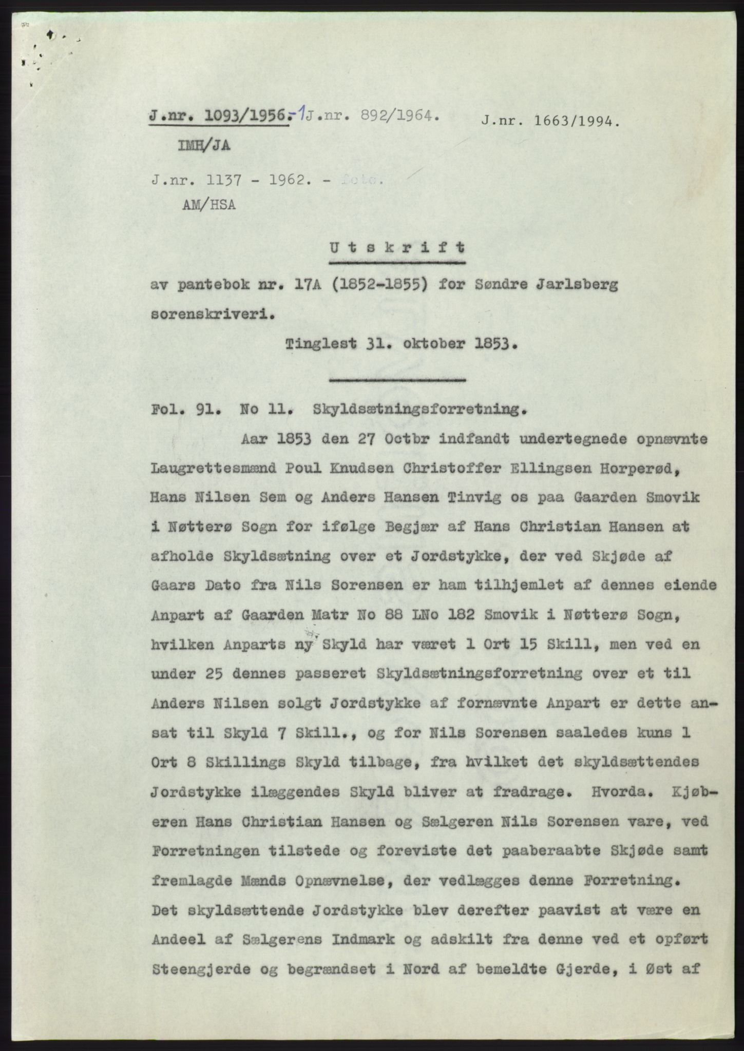 Statsarkivet i Kongsberg, SAKO/A-0001, 1956, p. 327