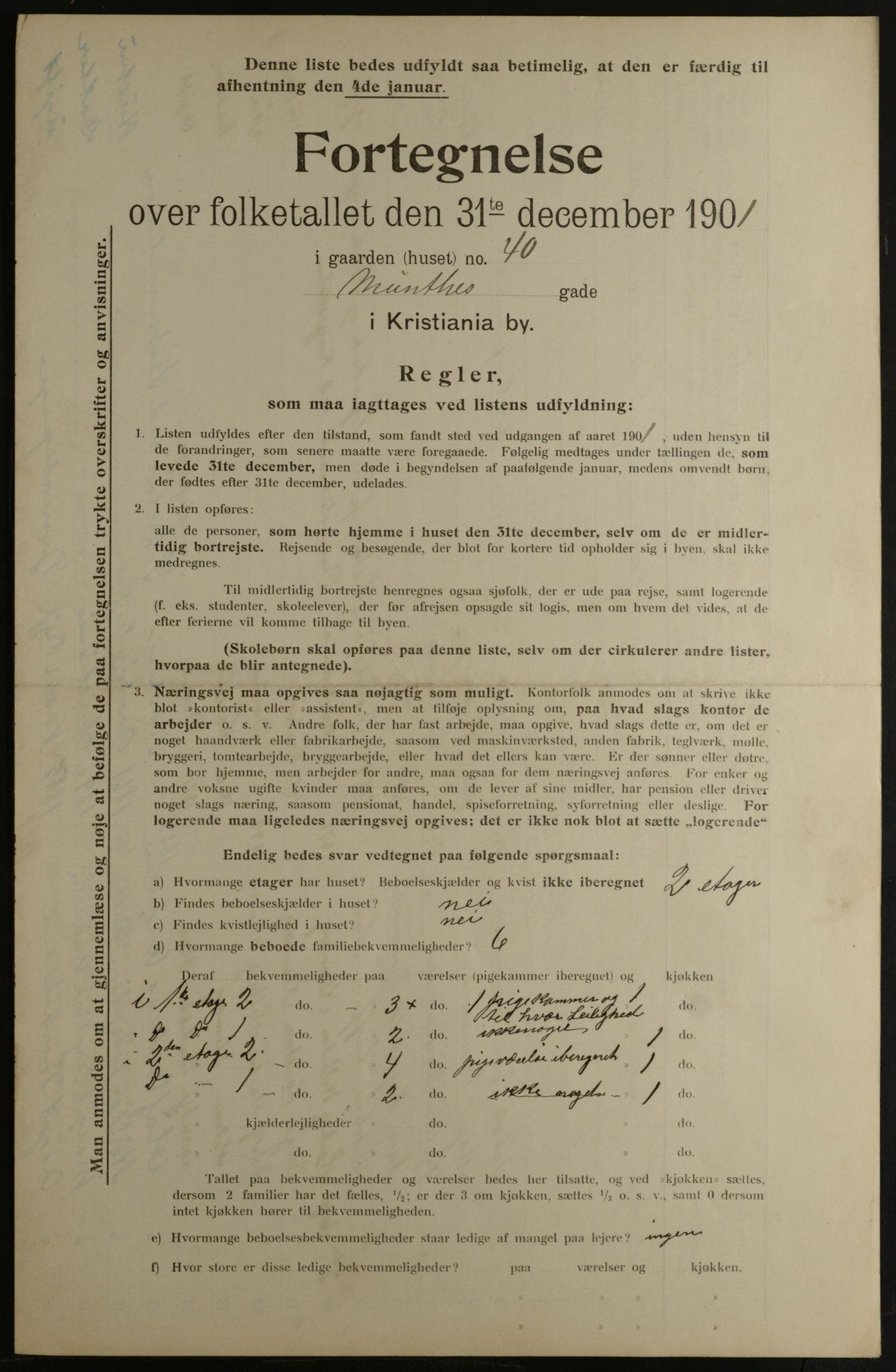 OBA, Municipal Census 1901 for Kristiania, 1901, p. 10462