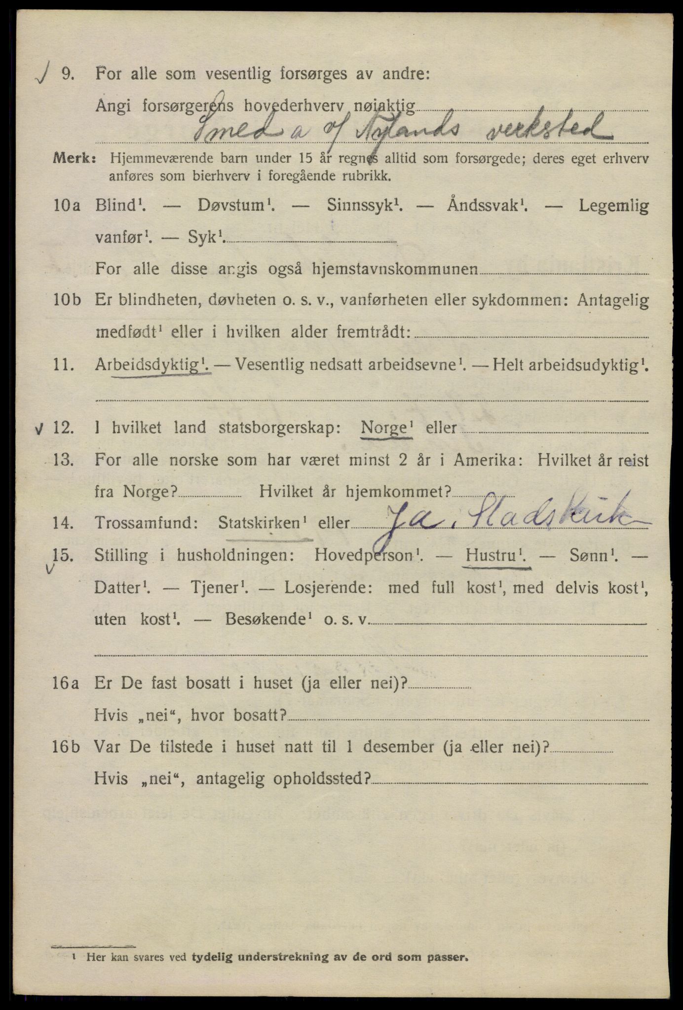 SAO, 1920 census for Kristiania, 1920, p. 203822