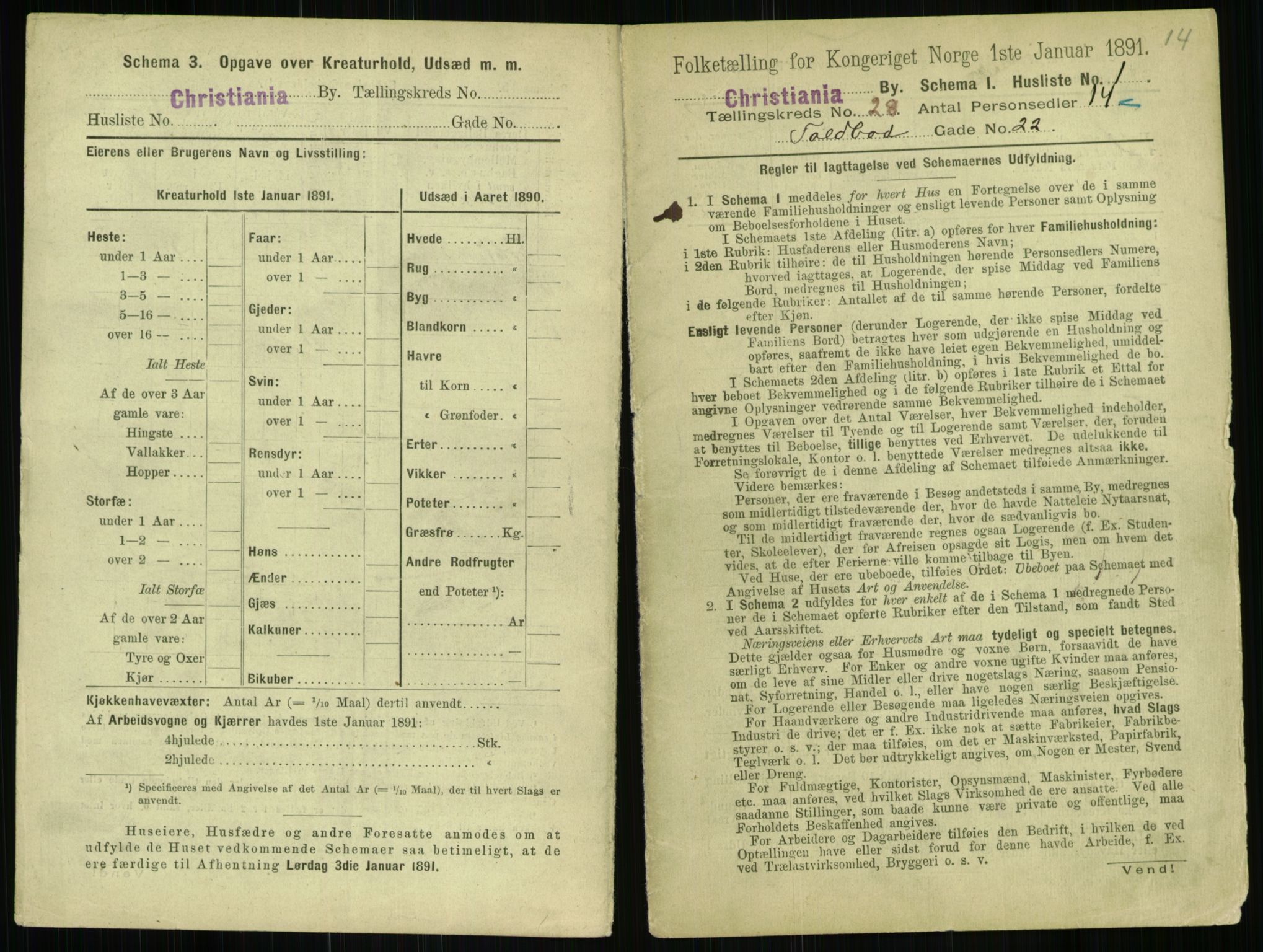 RA, 1891 census for 0301 Kristiania, 1891, p. 14269