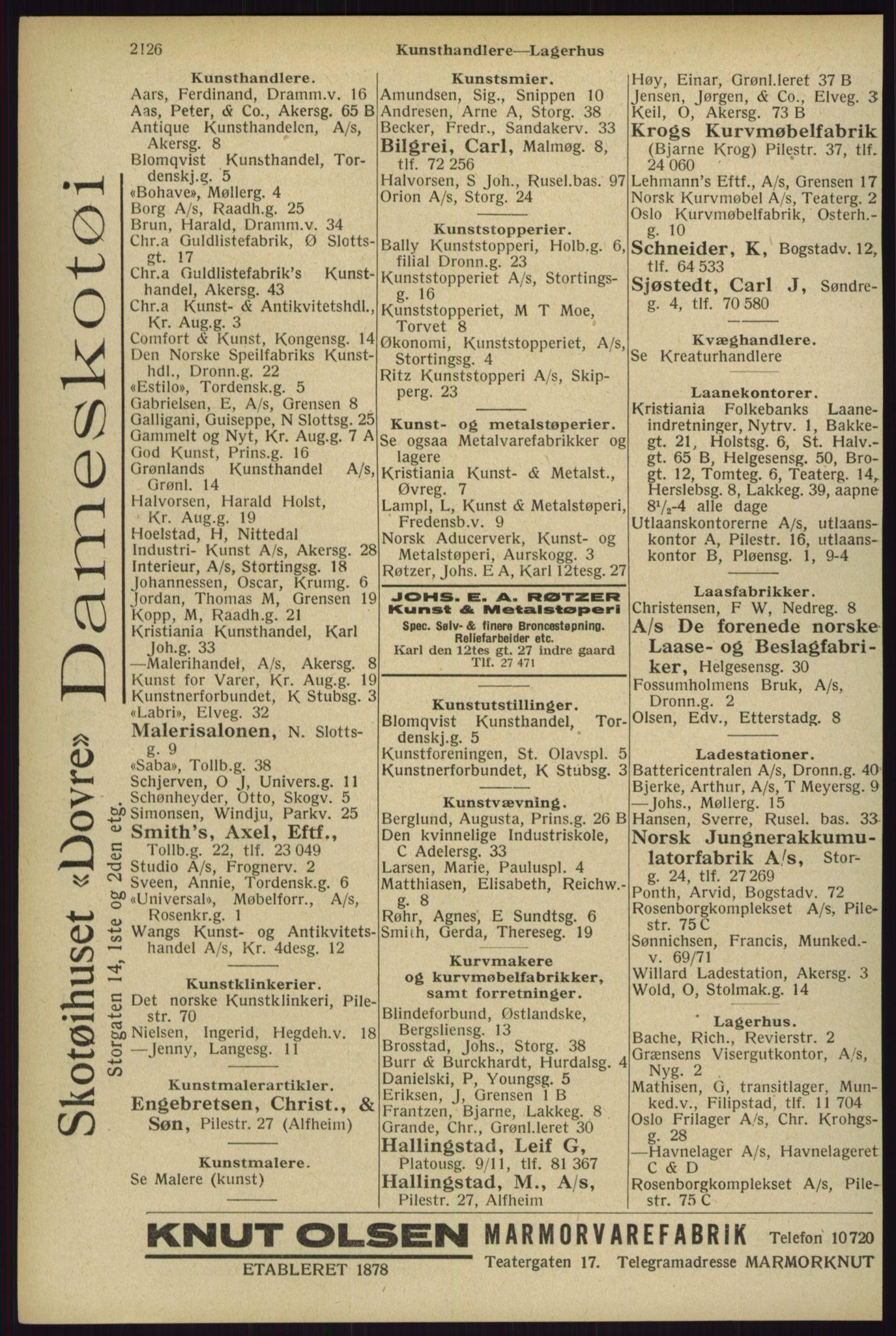 Kristiania/Oslo adressebok, PUBL/-, 1929, p. 2126