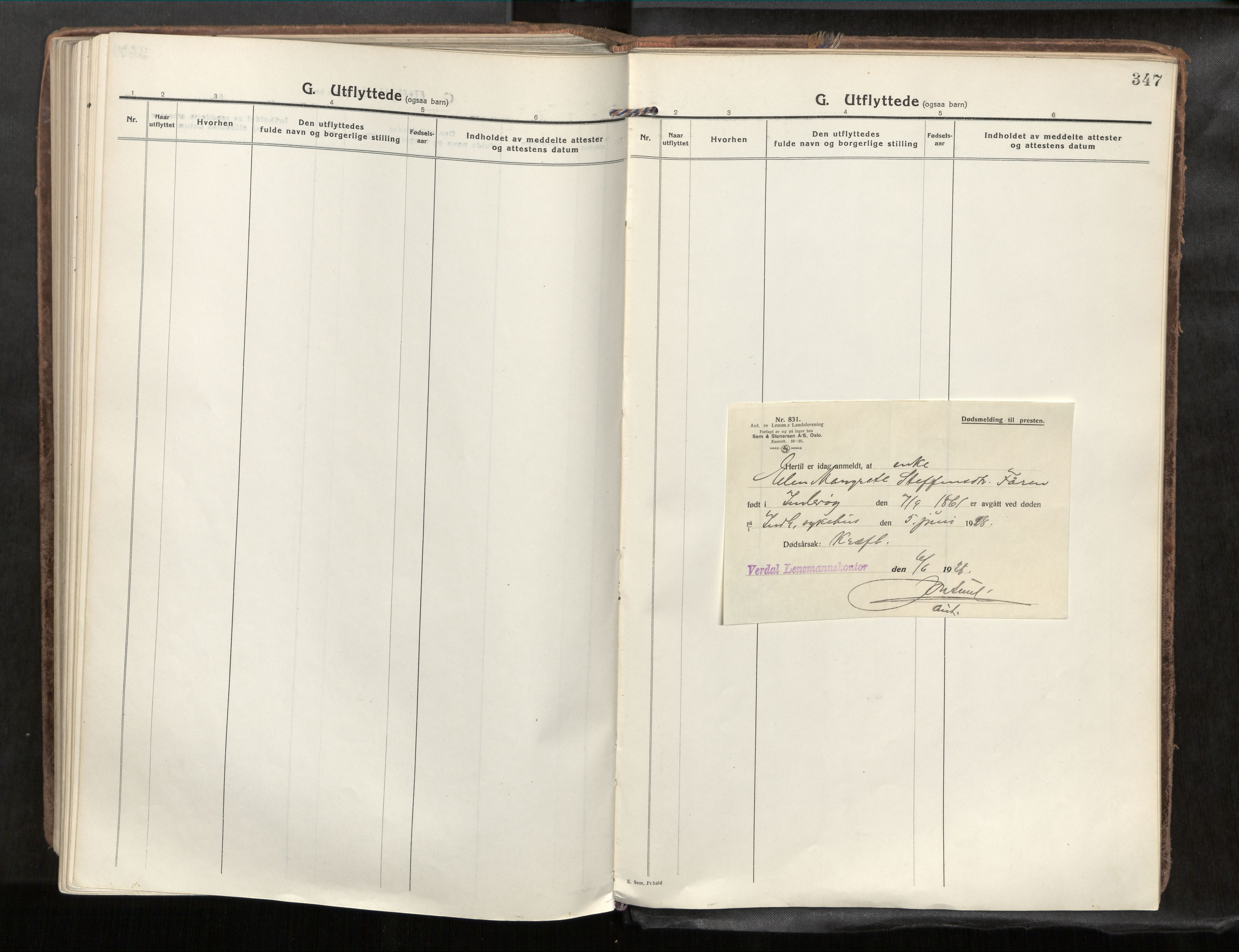 Verdal sokneprestkontor, AV/SAT-A-1156/2/H/Haa/L0001: Parish register (official) no. 1, 1917-1932