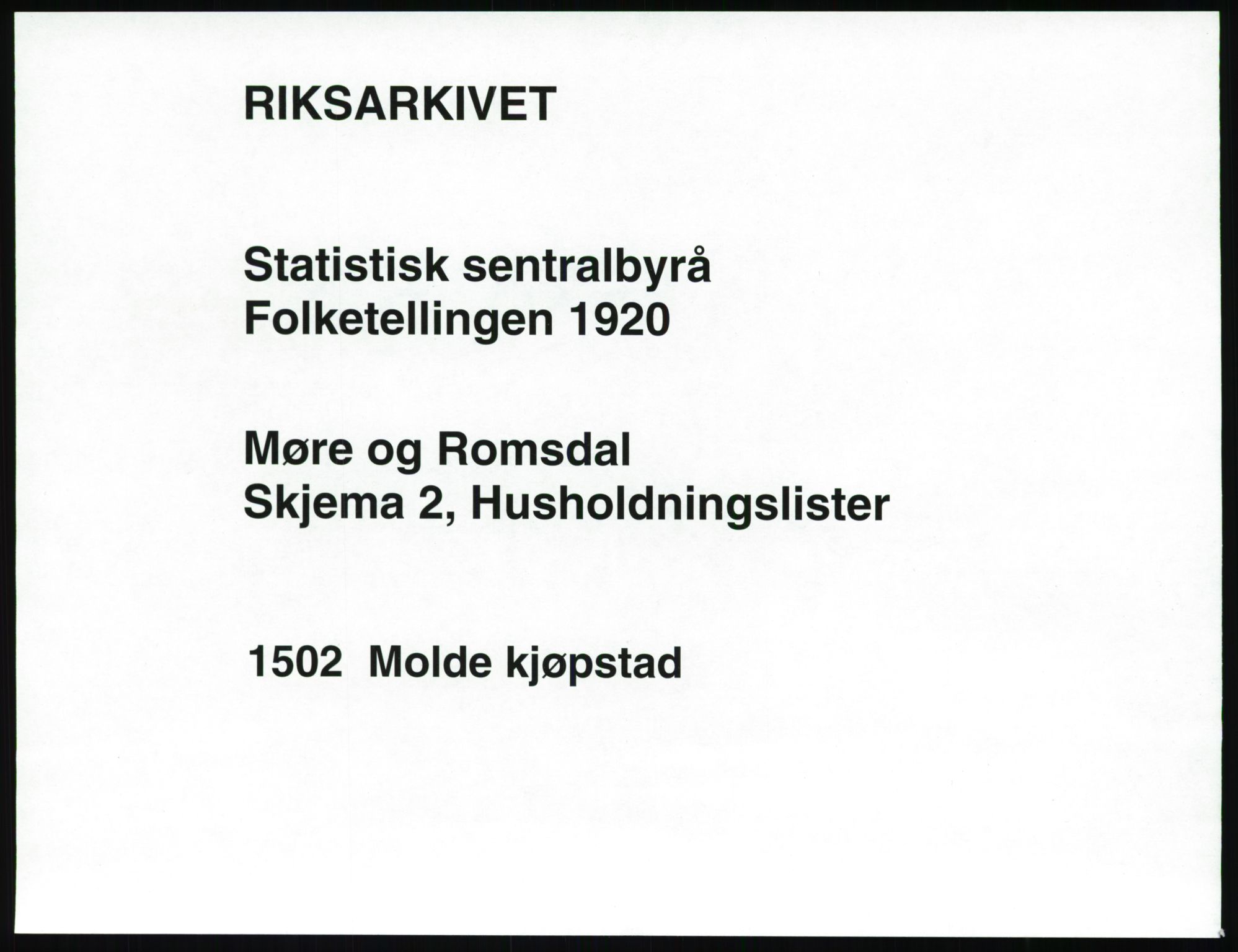 SAT, 1920 census for Molde, 1920, p. 777