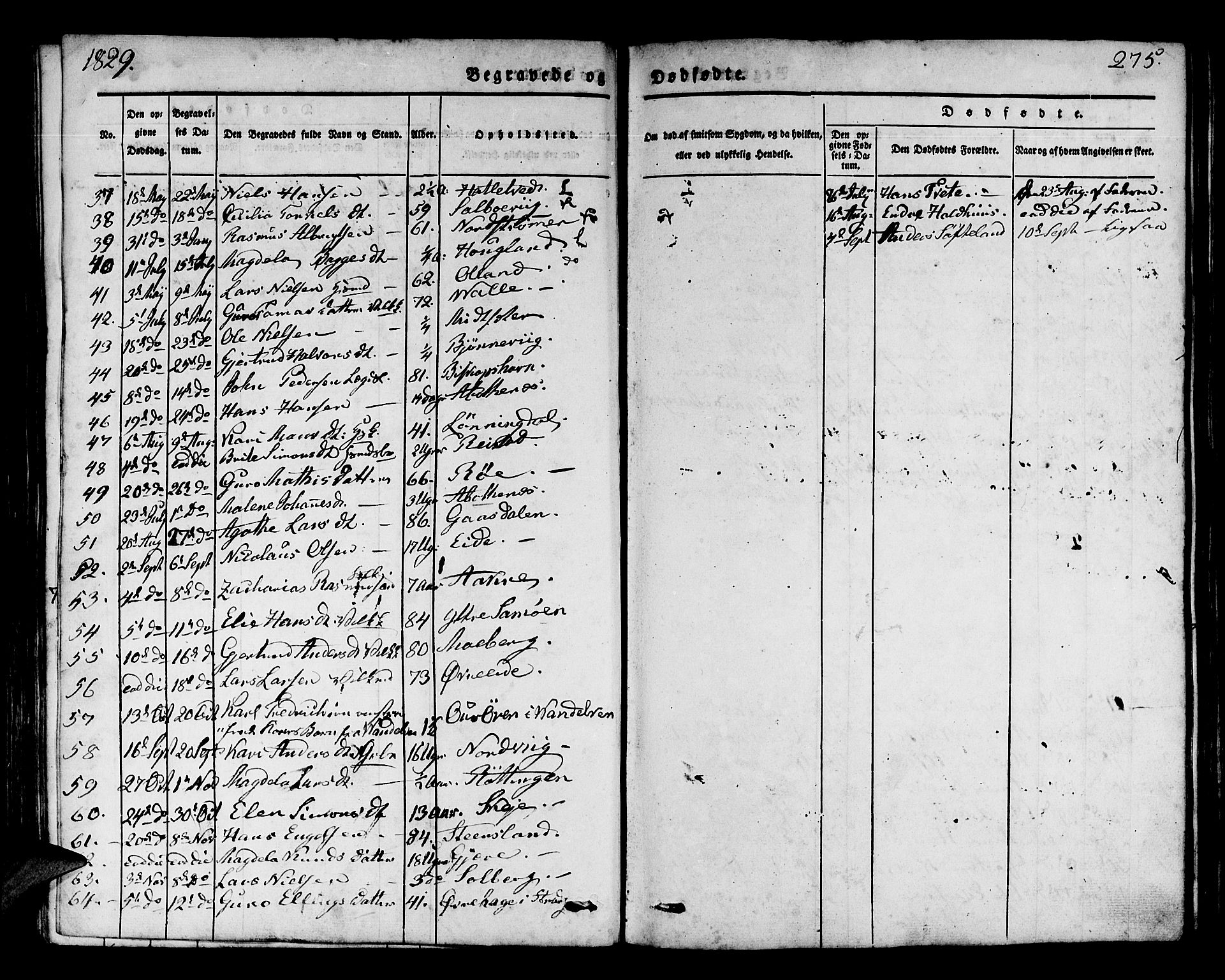 Os sokneprestembete, SAB/A-99929: Parish register (official) no. A 14, 1826-1839, p. 275