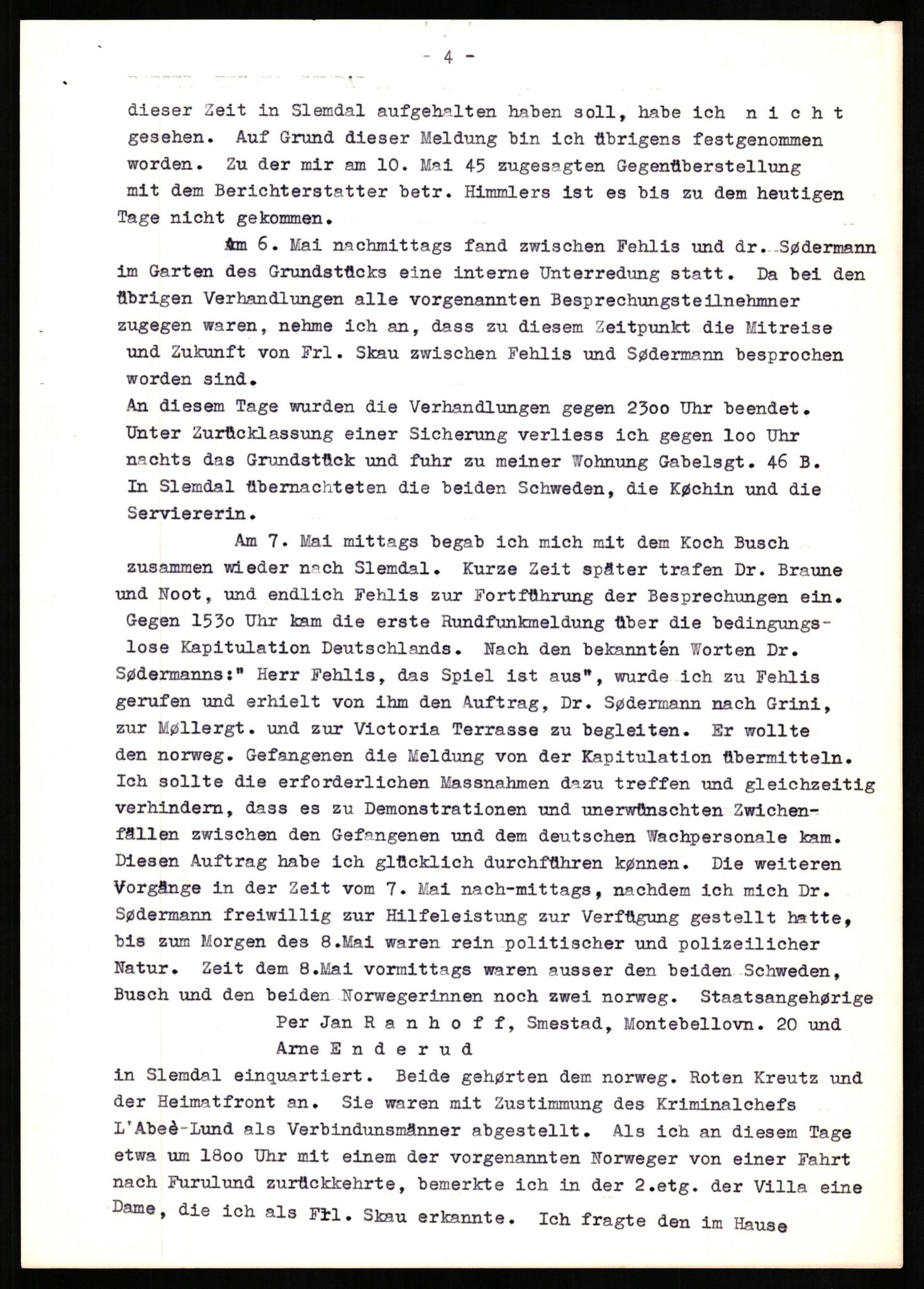 Forsvaret, Forsvarets overkommando II, AV/RA-RAFA-3915/D/Db/L0018: CI Questionaires. Tyske okkupasjonsstyrker i Norge. Tyskere., 1945-1946, p. 88