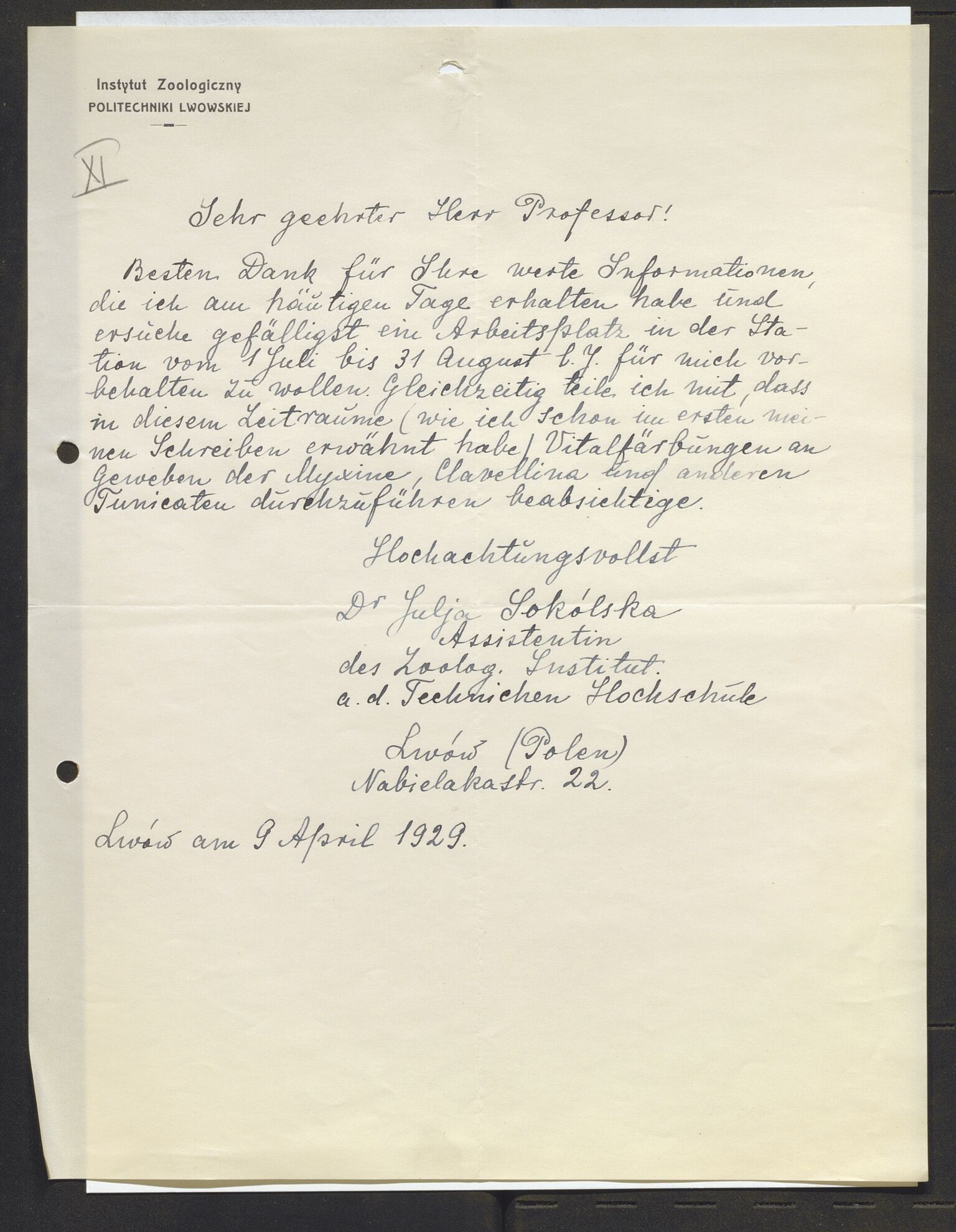 Bergens Museum, AV/SAB-A-17301/13/D/L0002: Korrespondanse , 1928-1940, p. 252