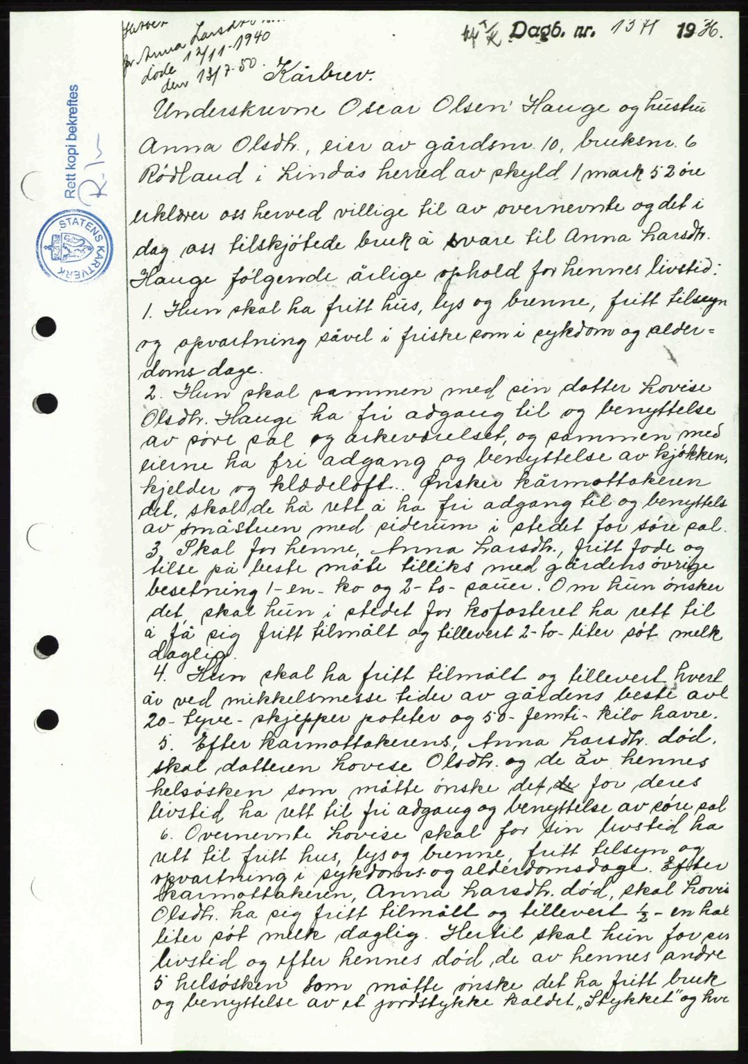 Nordhordland sorenskrivar, AV/SAB-A-2901/1/G/Gb/Gbf/L0006: Mortgage book no. A6, 1938-1938, Diary no: : 1686/1938