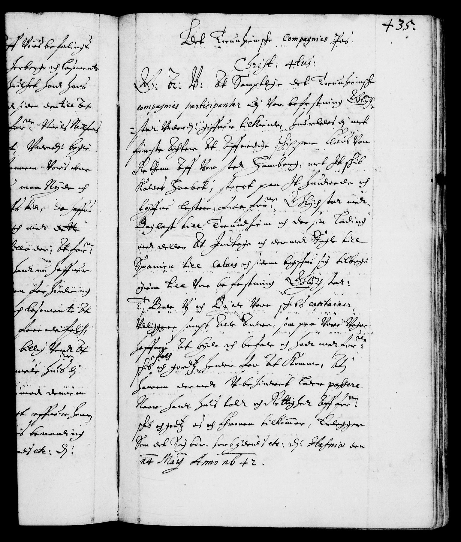 Danske Kanselli 1572-1799, AV/RA-EA-3023/F/Fc/Fca/Fcaa/L0006: Norske registre (mikrofilm), 1637-1642, p. 435a