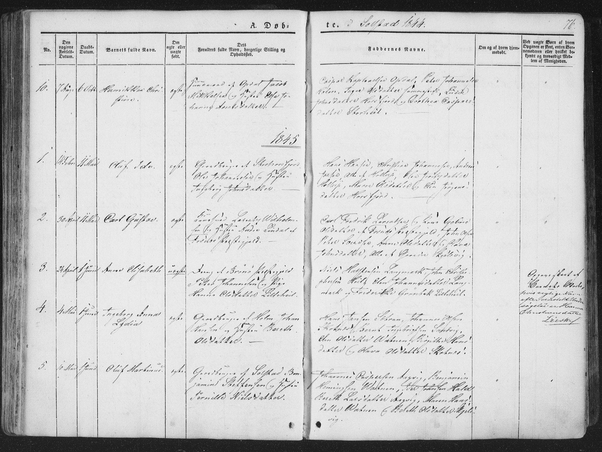 Ministerialprotokoller, klokkerbøker og fødselsregistre - Nordland, SAT/A-1459/810/L0145: Parish register (official) no. 810A07 /2, 1841-1862, p. 76