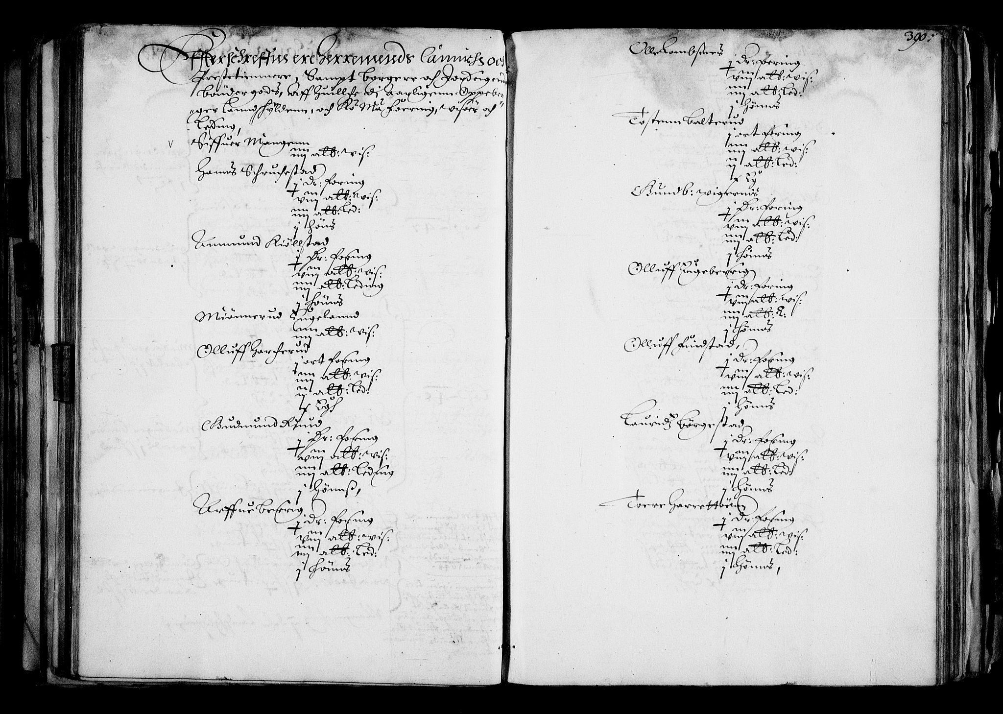 Rentekammeret inntil 1814, Realistisk ordnet avdeling, AV/RA-EA-4070/N/Na/L0001: [XI f]: Akershus stifts jordebok, 1652, p. 389b-390a