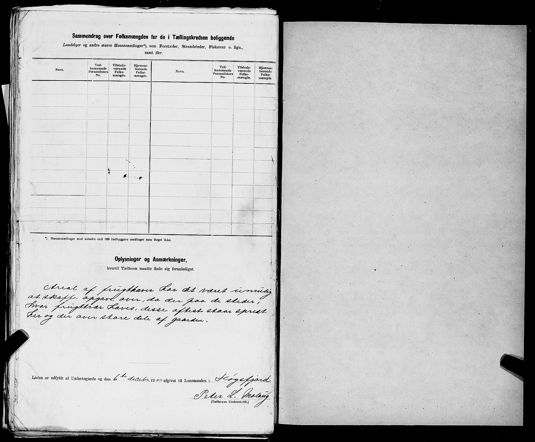 SAST, 1900 census for Forsand, 1900, p. 26