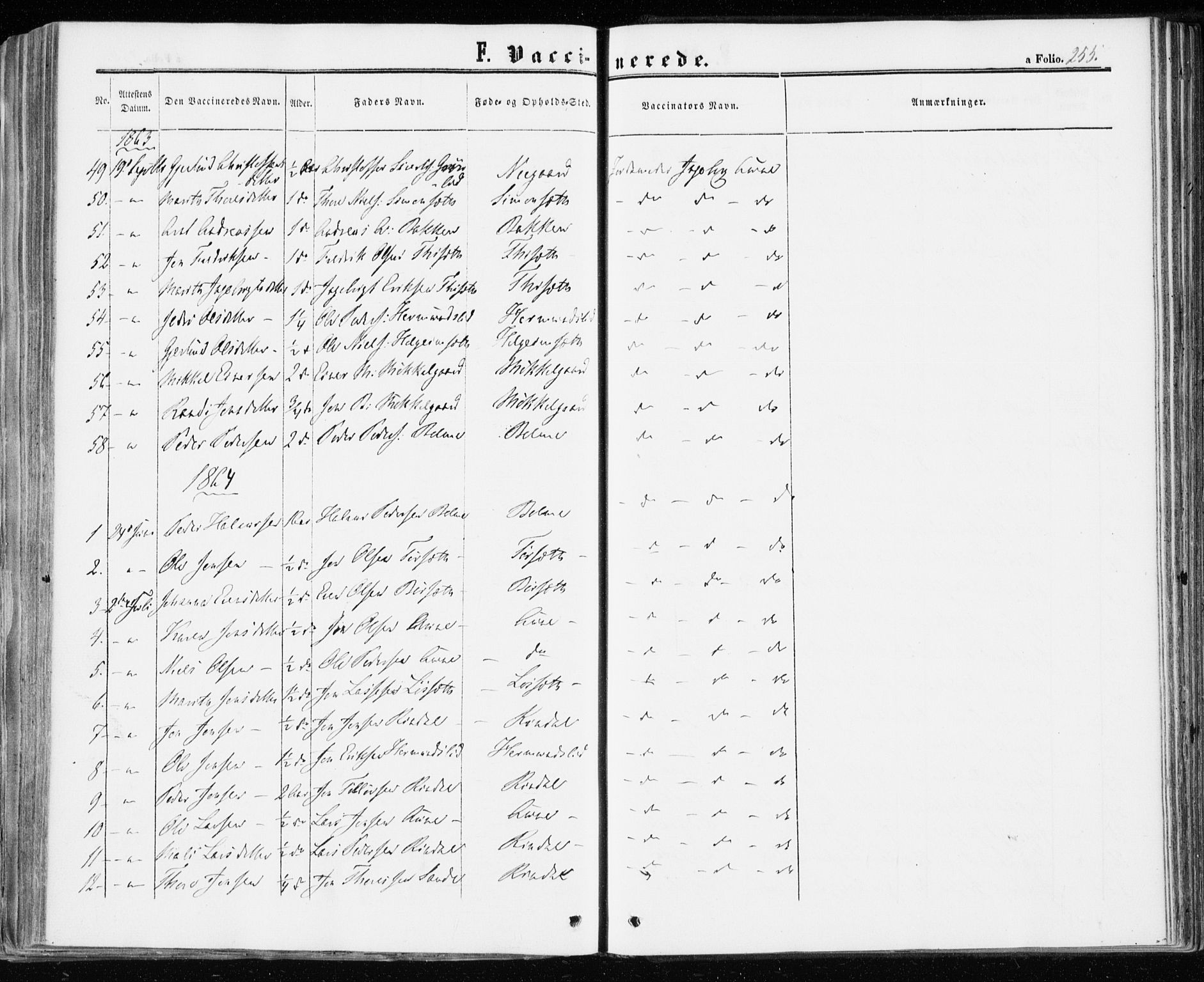 Ministerialprotokoller, klokkerbøker og fødselsregistre - Møre og Romsdal, AV/SAT-A-1454/598/L1067: Parish register (official) no. 598A01, 1858-1871, p. 255