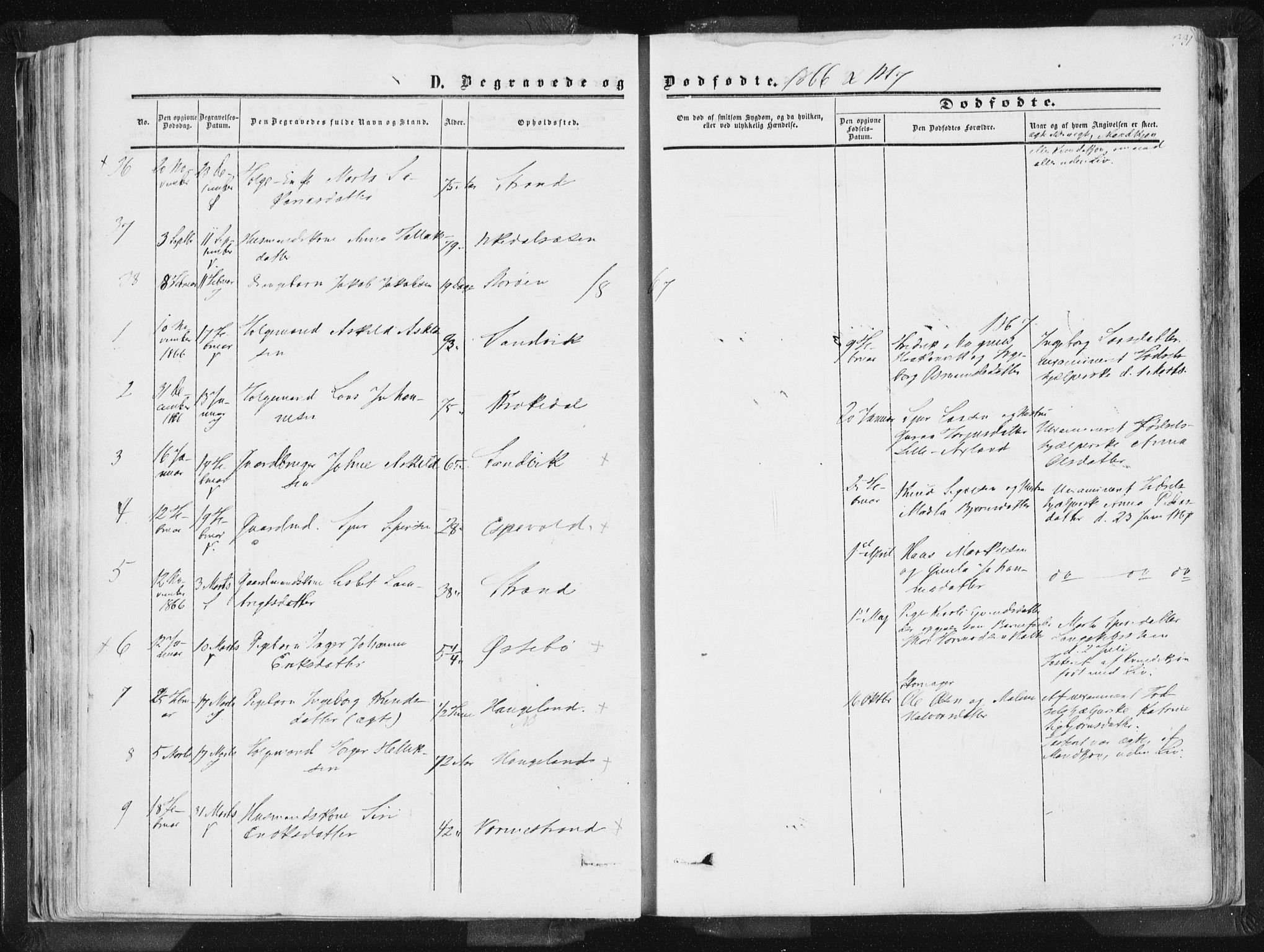 Vikedal sokneprestkontor, AV/SAST-A-101840/01/IV: Parish register (official) no. A 6.2, 1851-1867, p. 331