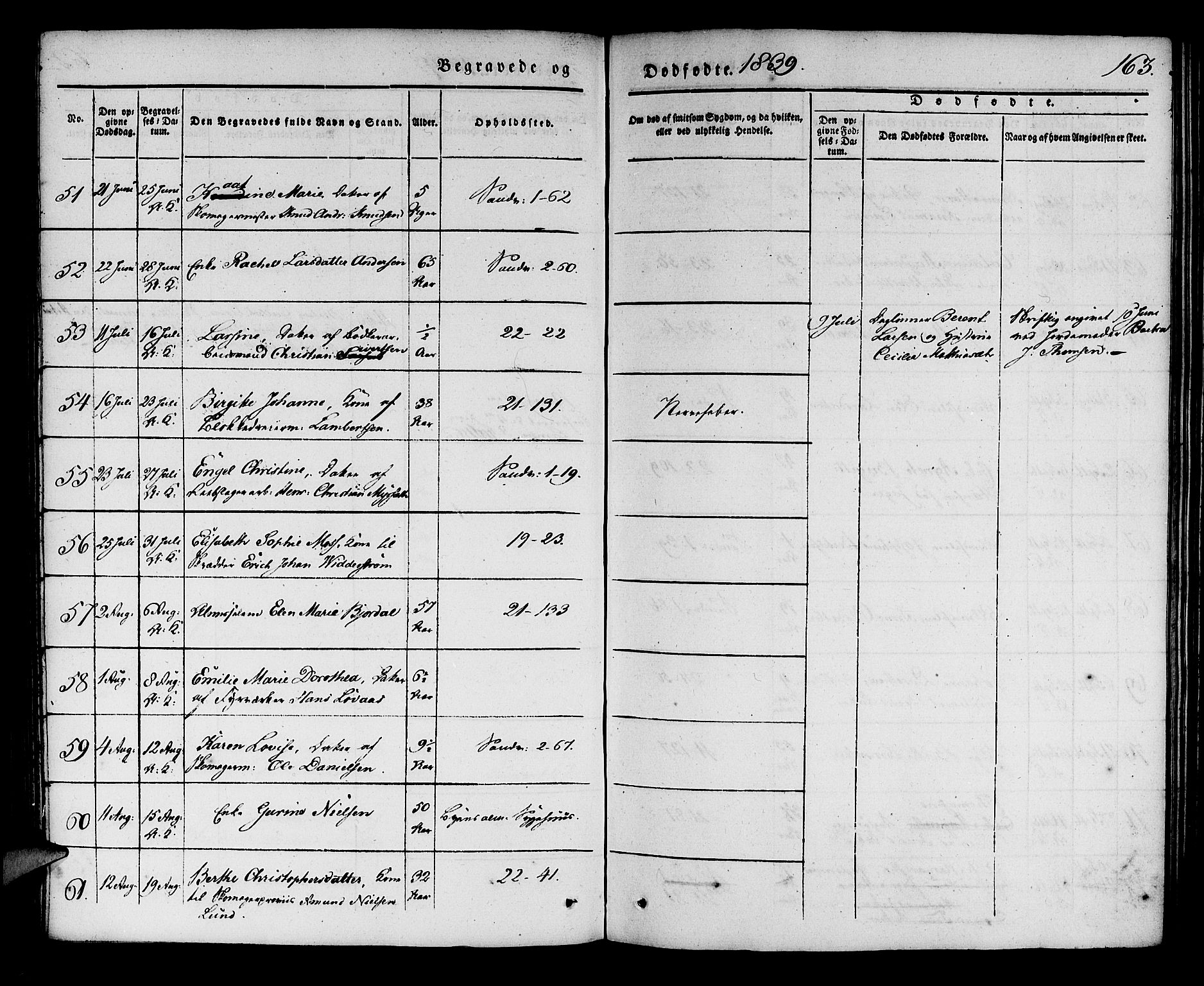 Korskirken sokneprestembete, AV/SAB-A-76101/H/Haa/L0043: Parish register (official) no. E 1, 1834-1848, p. 163